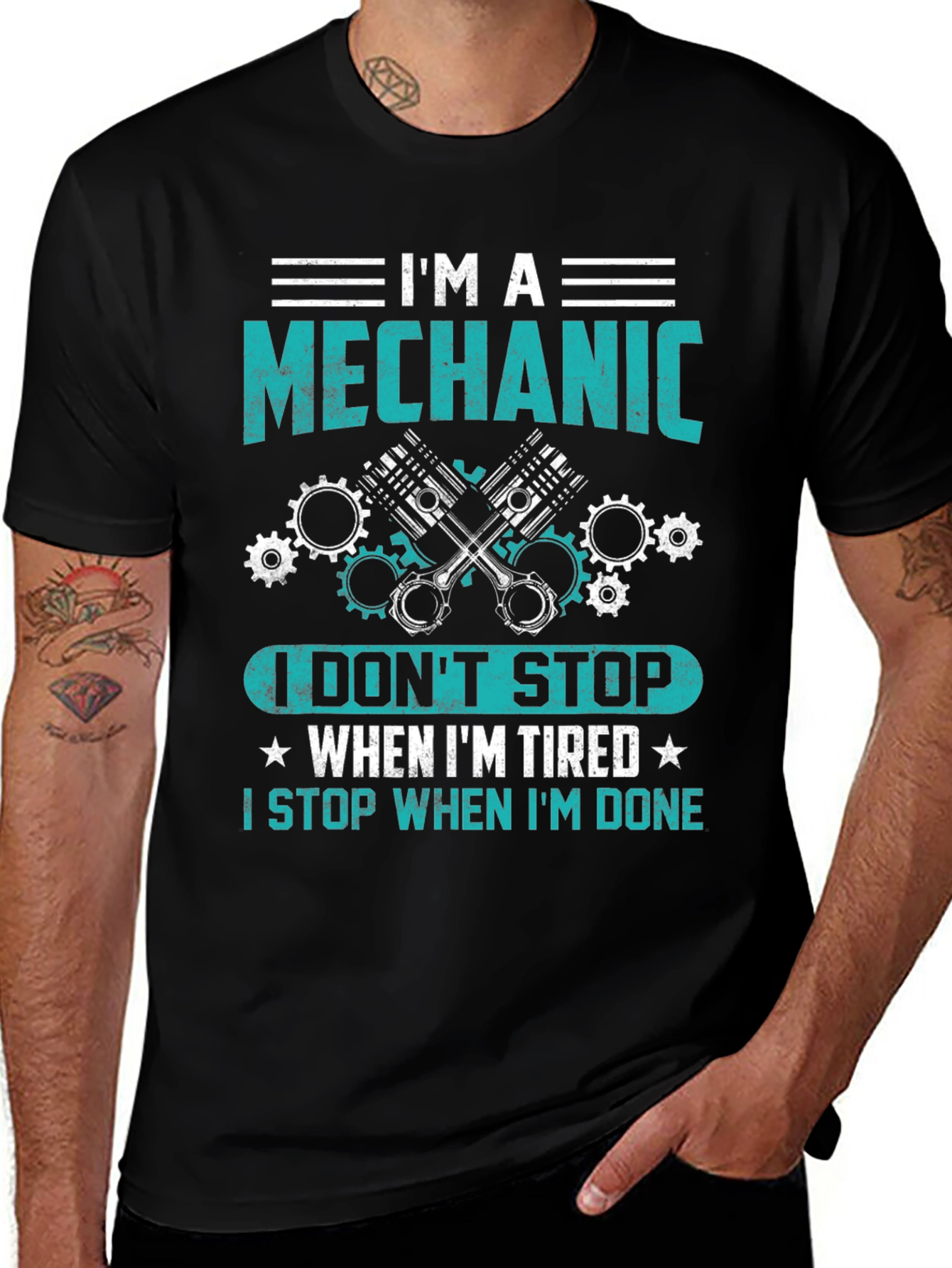 Im A Mechanic T-Shirt - Stop When Done