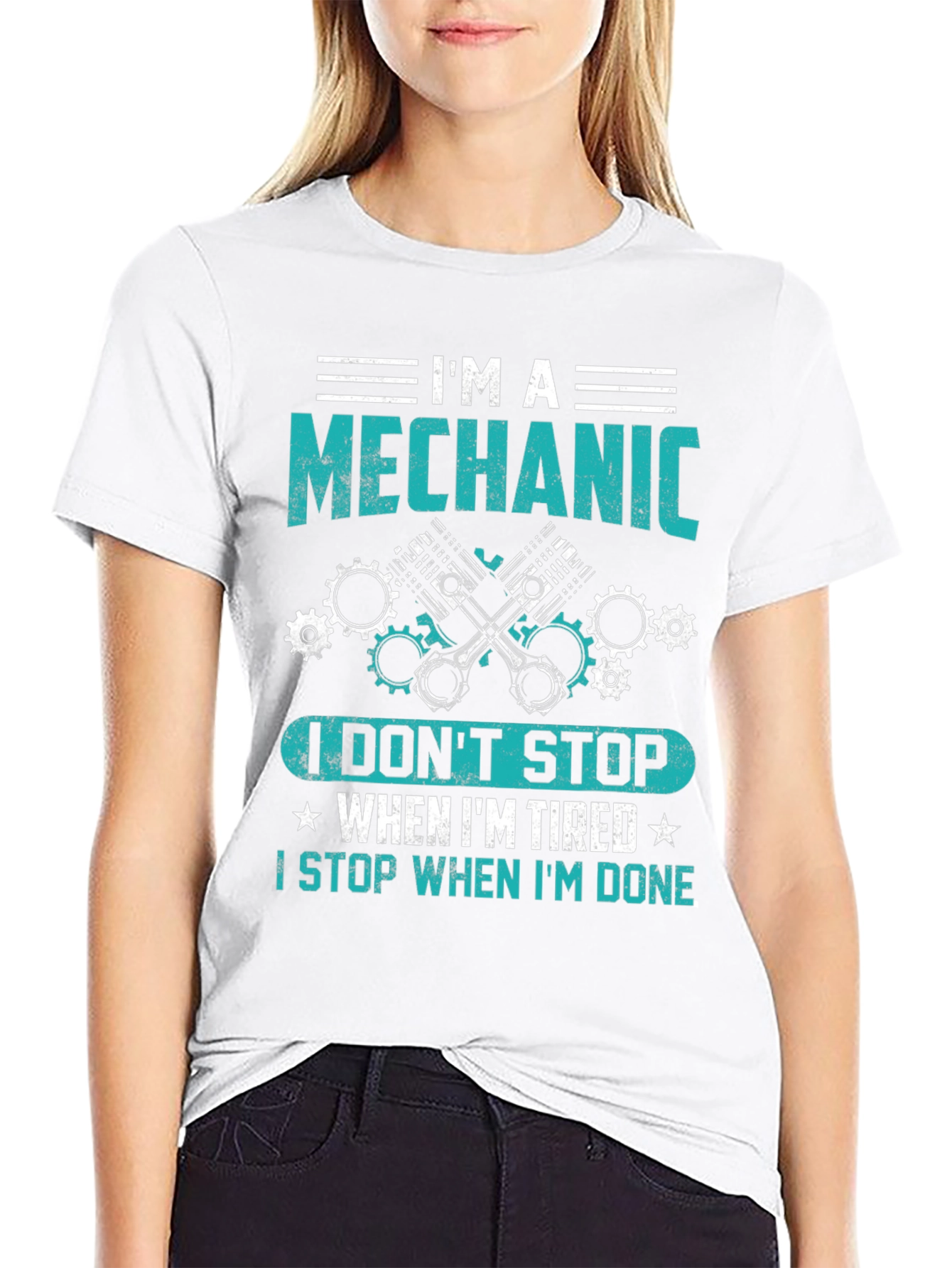 Im A Mechanic T-Shirt - Stop When Done
