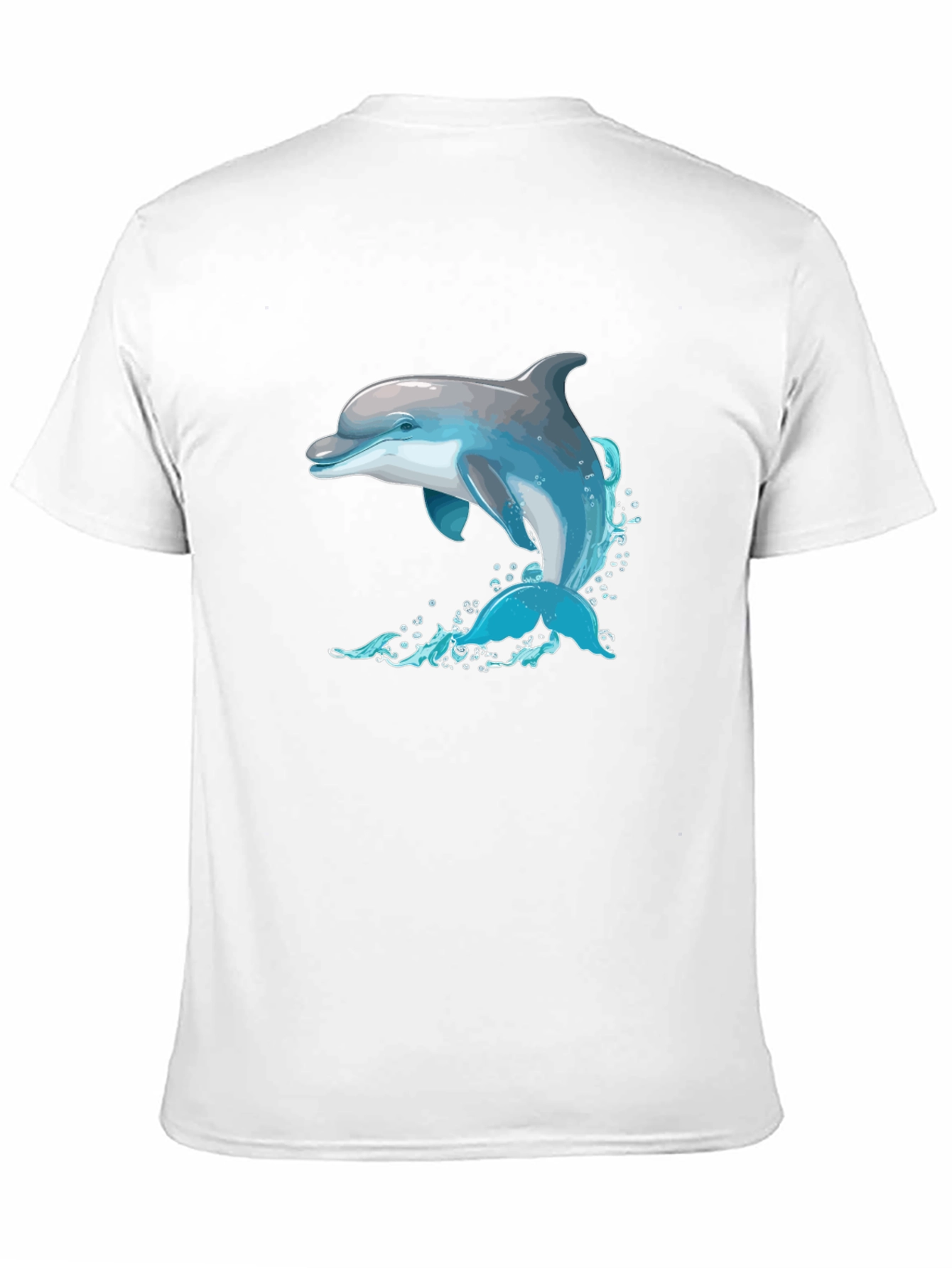 Dolphin Splash Graphic Black T-Shirt
