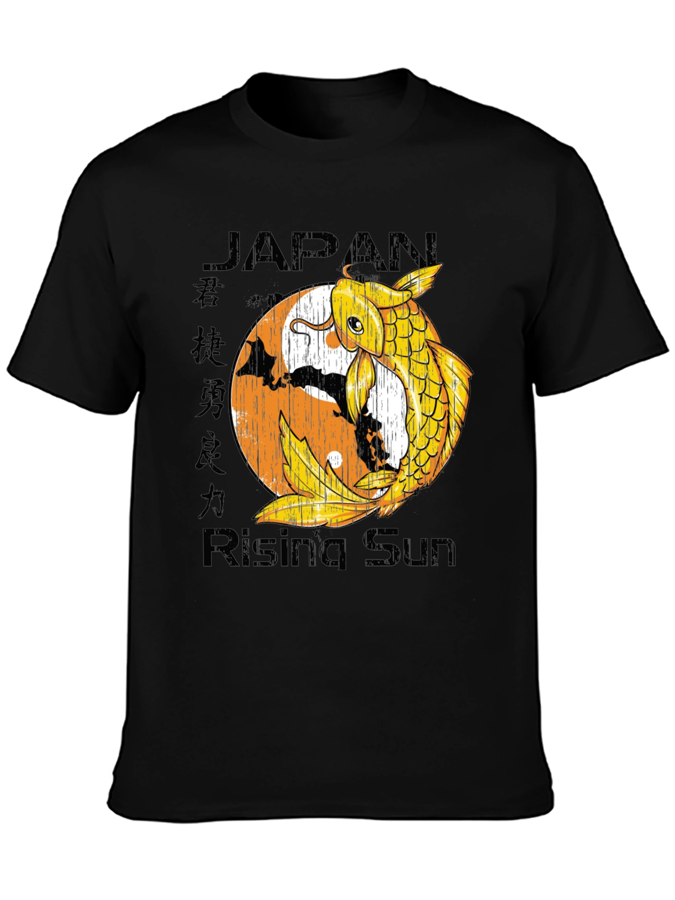 Japan Rising Sun Koi Fish Graphic Tee