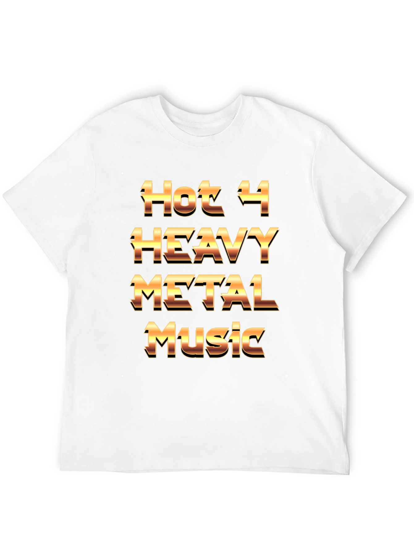 Hot 4 Heavy Metal Music Graphic Black T-Shirt
