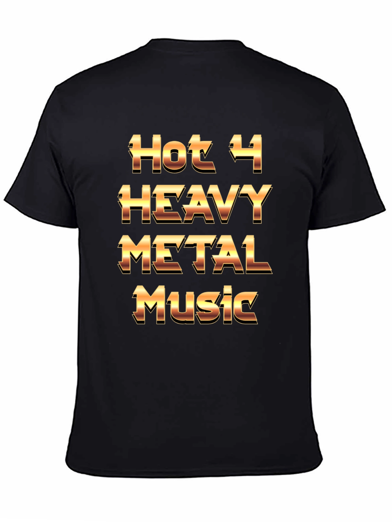 Hot 4 Heavy Metal Music Graphic Black T-Shirt