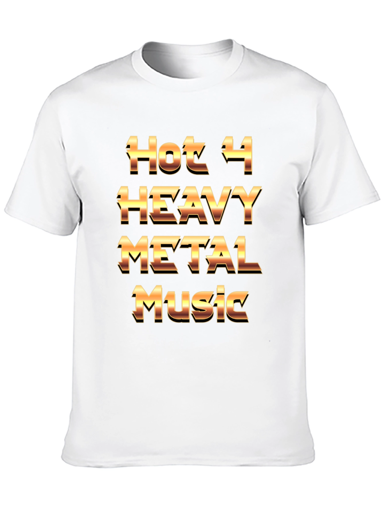 Hot 4 Heavy Metal Music Graphic Black T-Shirt