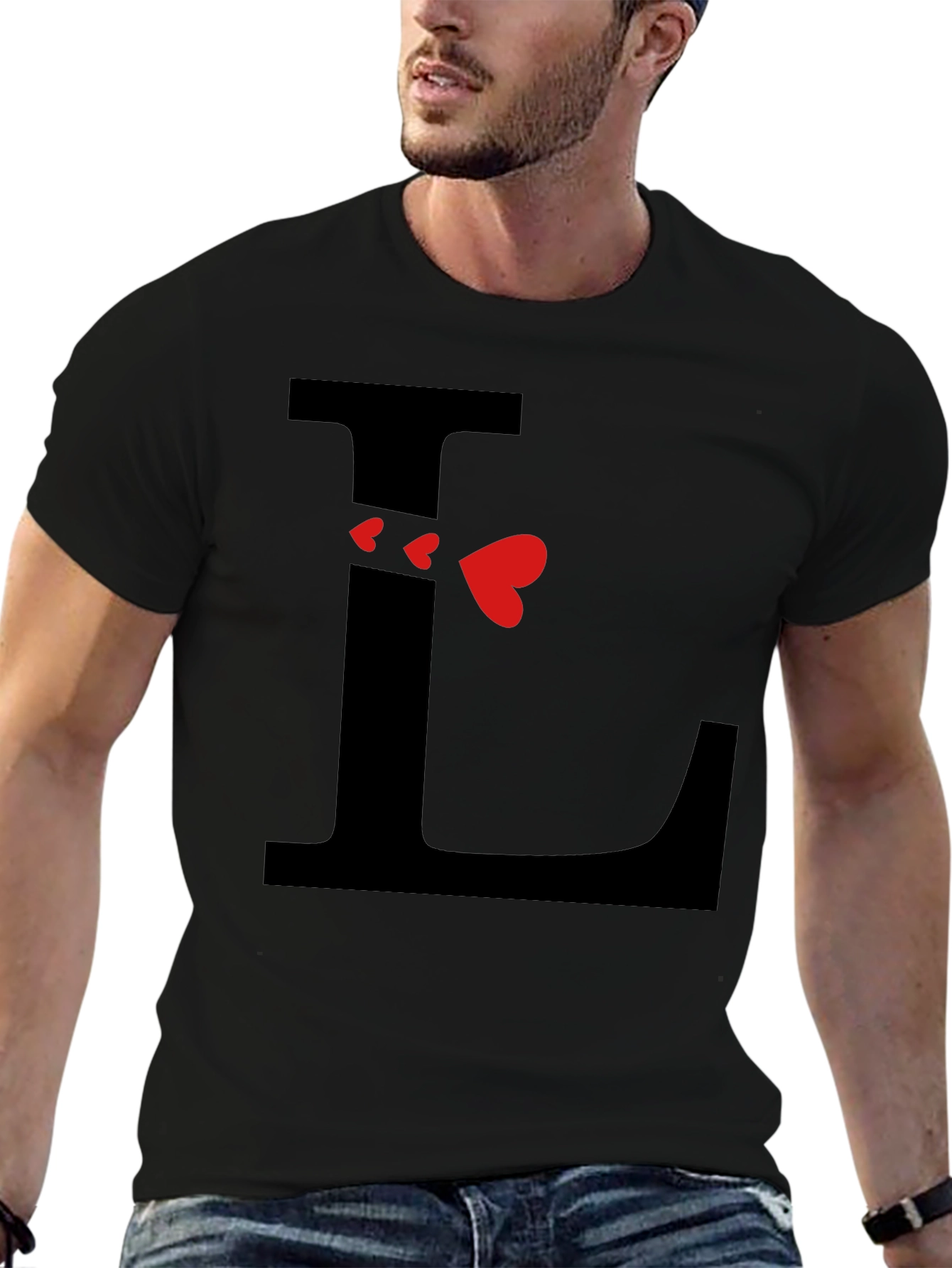 Initial L Love Heart T-Shirt