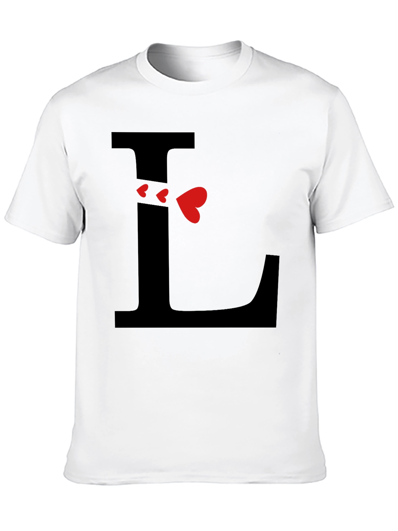 Initial L Love Heart T-Shirt