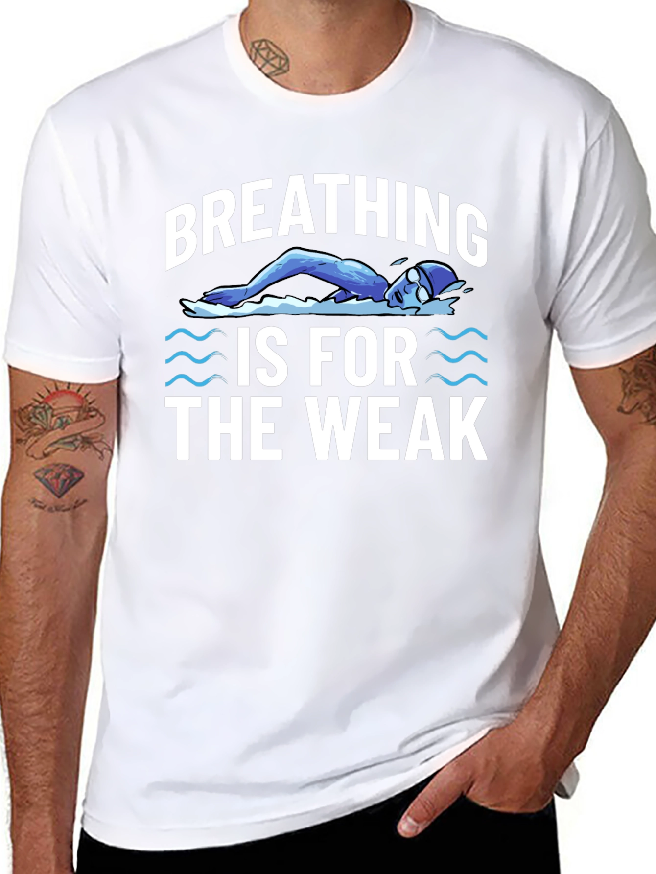 Breathing Is For The Weak Swimmer T-Shirt