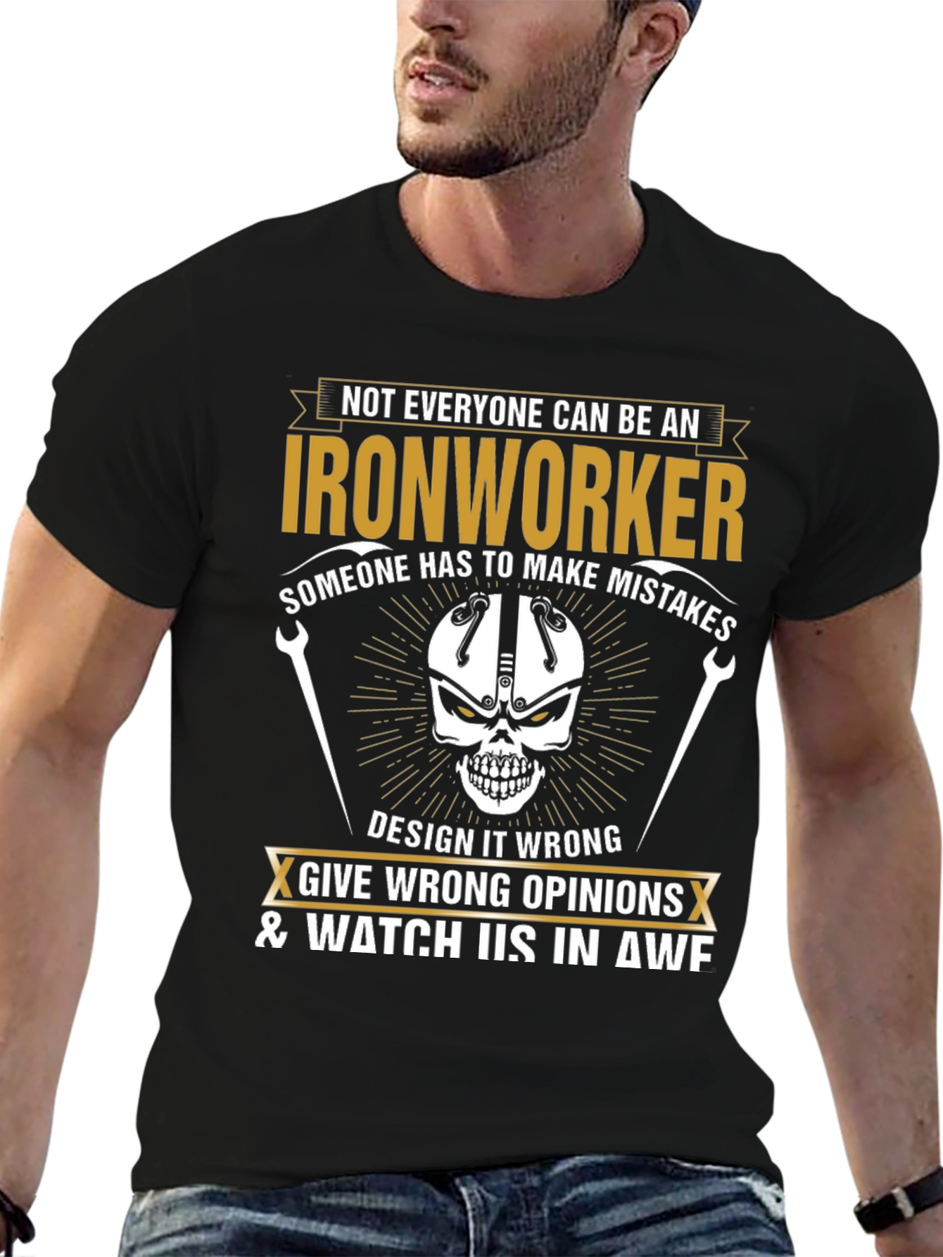 Ironworker T-Shirt - Skull Design