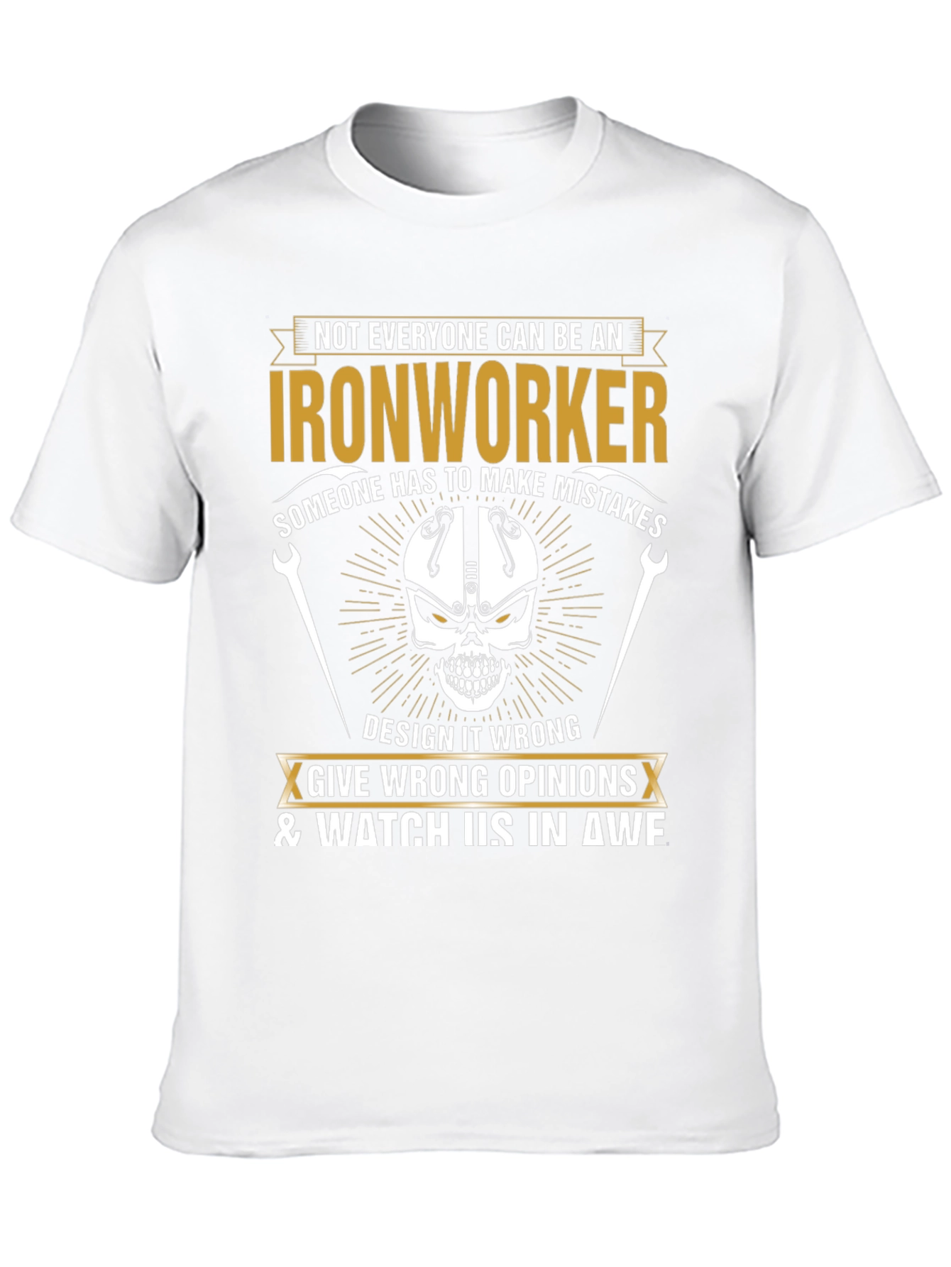 Ironworker T-Shirt - Skull Design