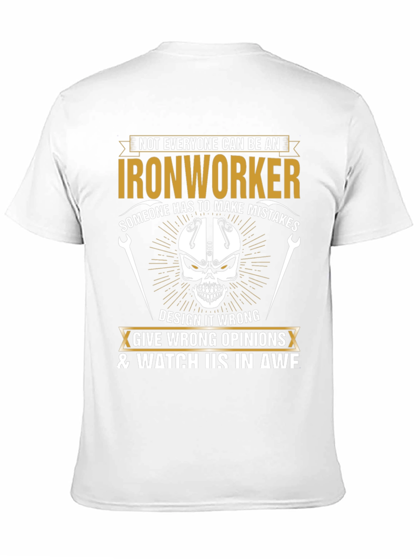 Ironworker T-Shirt - Skull Design