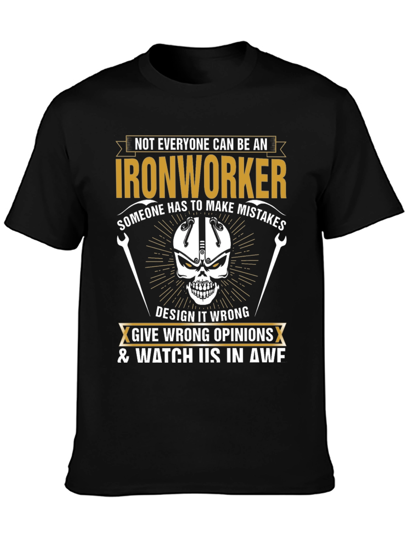 Ironworker T-Shirt - Skull Design