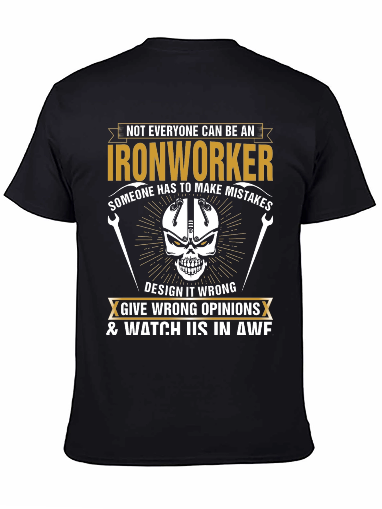 Ironworker T-Shirt - Skull Design