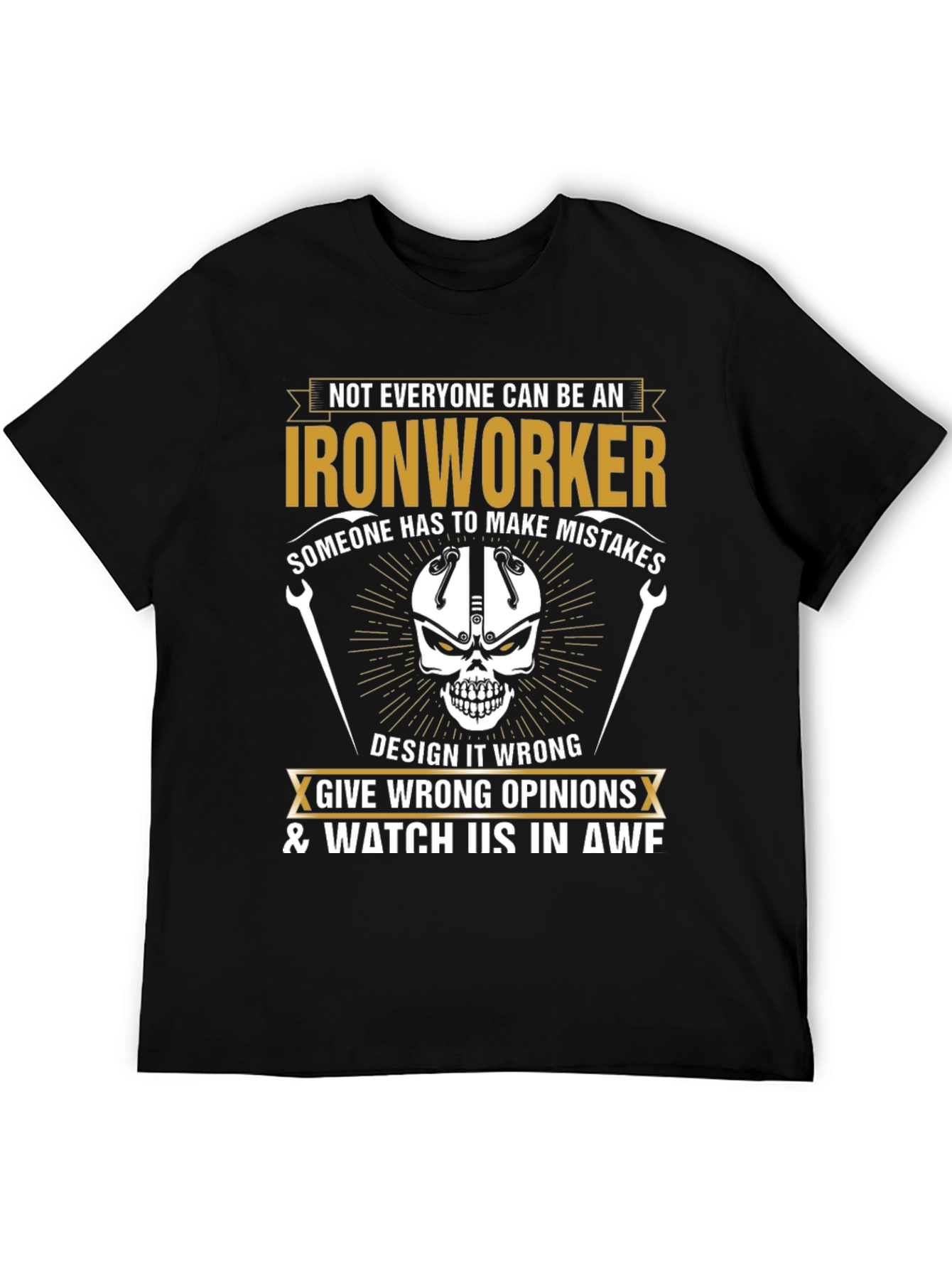 Ironworker T-Shirt - Skull Design