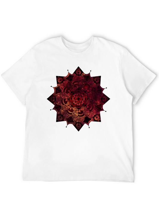 Cosmic Mandala Graphic Tee - Black