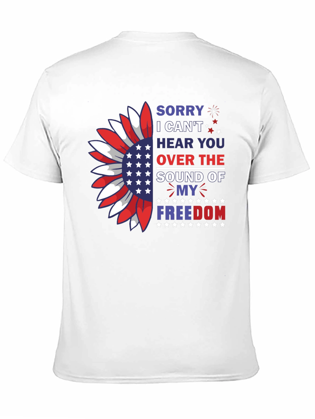 Patriotic Freedom T-Shirt - USA Sunflower Design