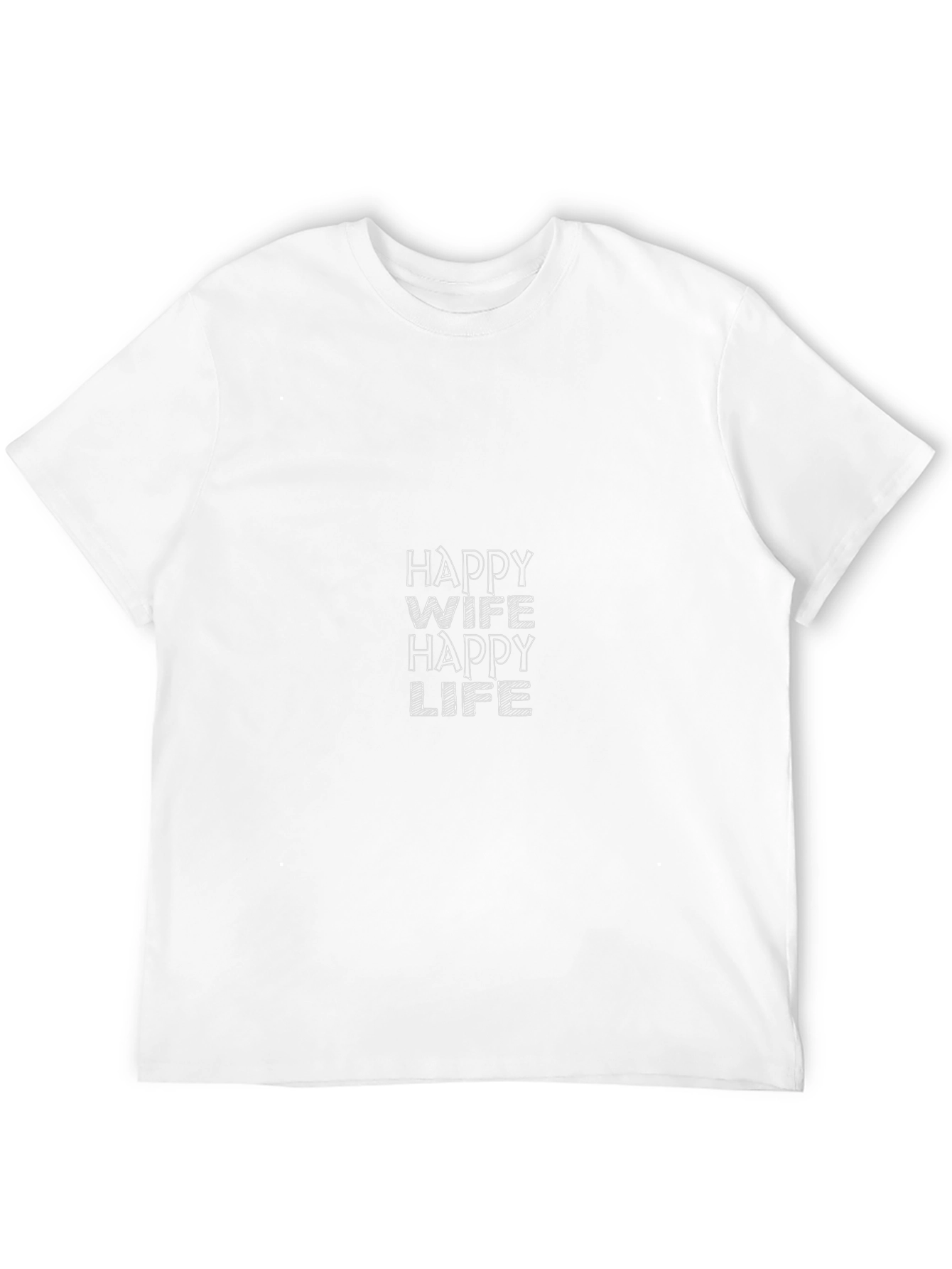 Happy Wife Happy Life Black Graphic Tee