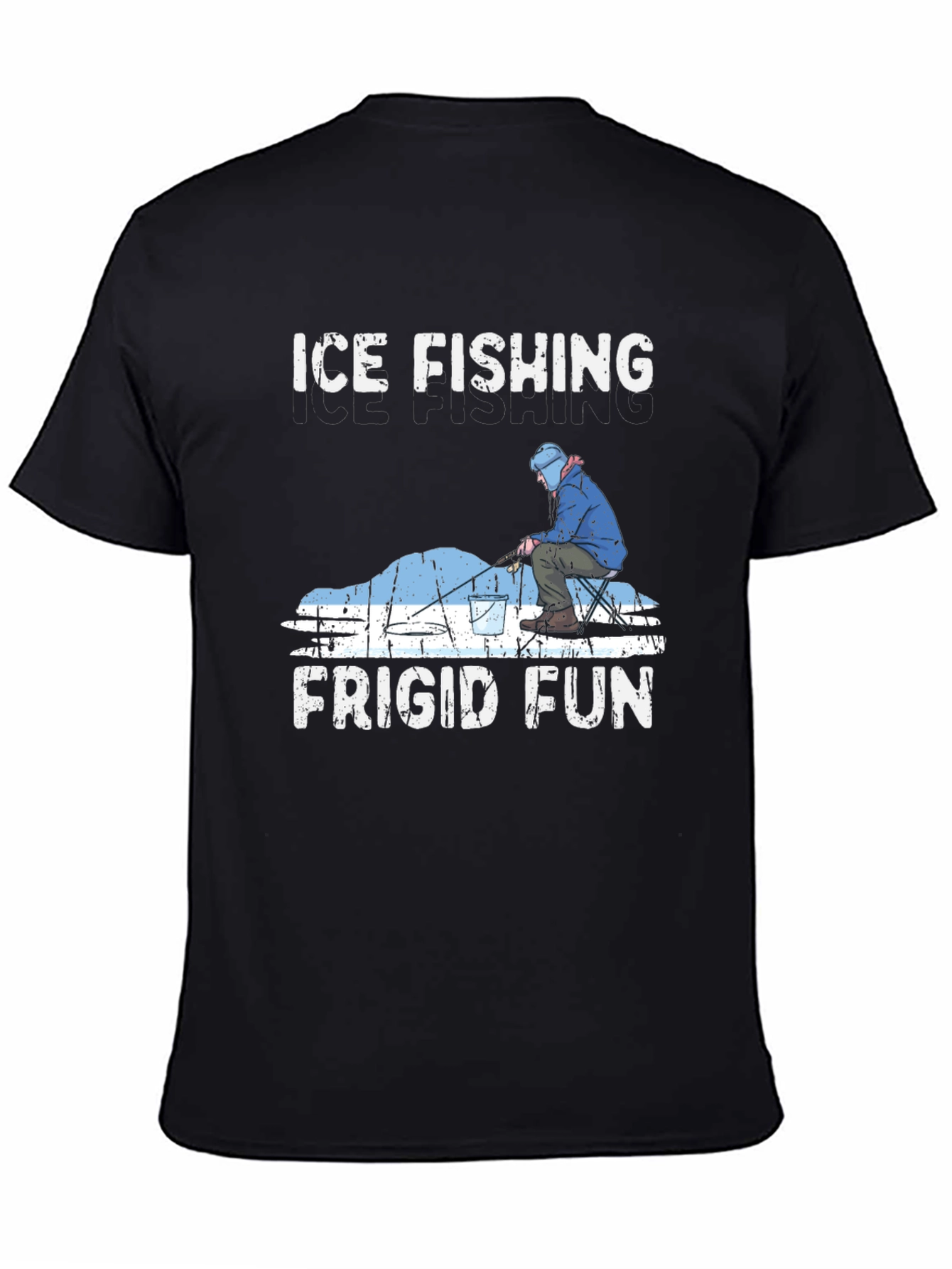 Ice Fishing Frigid Fun Graphic T-Shirt
