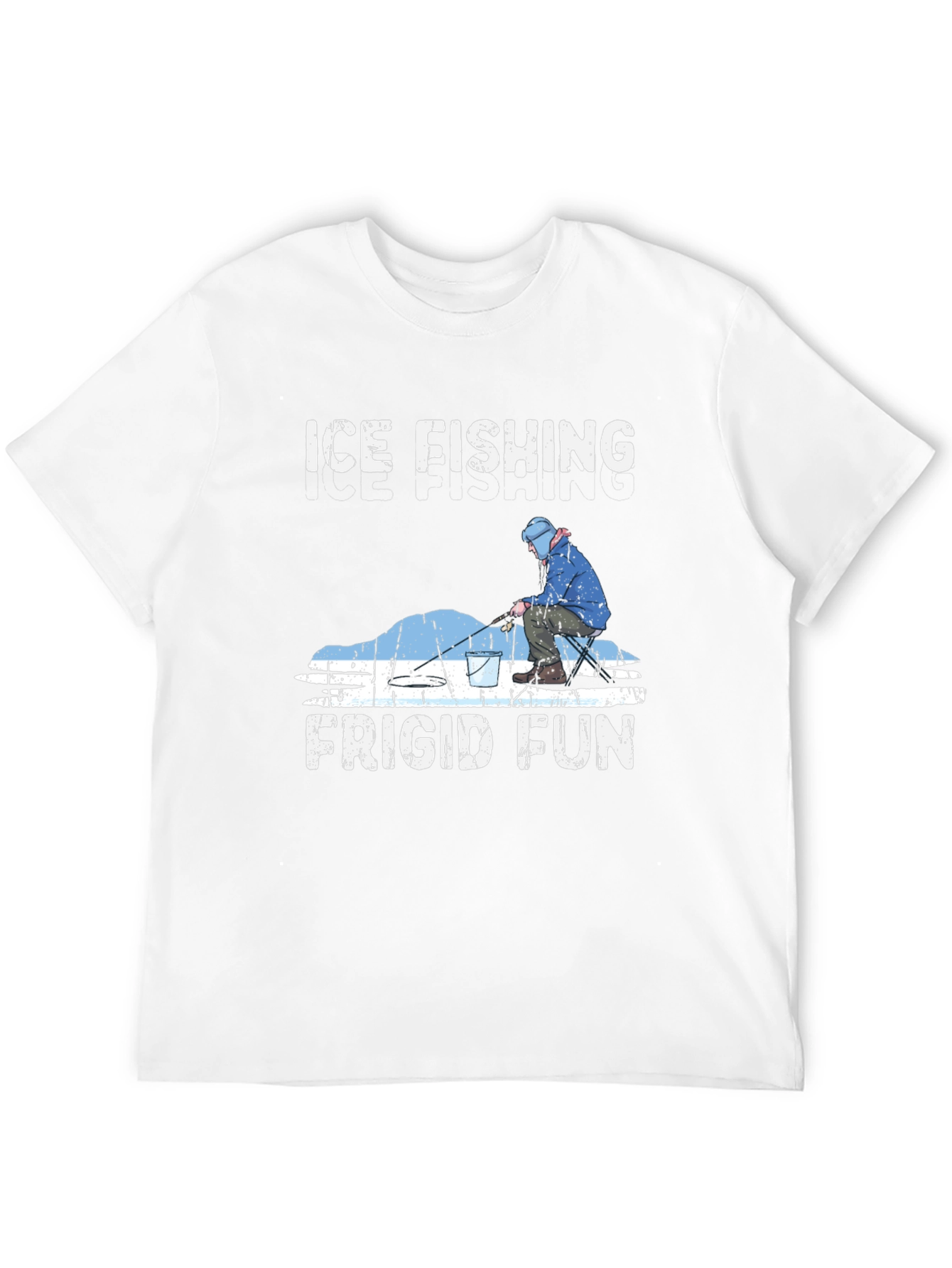 Ice Fishing Frigid Fun Graphic T-Shirt