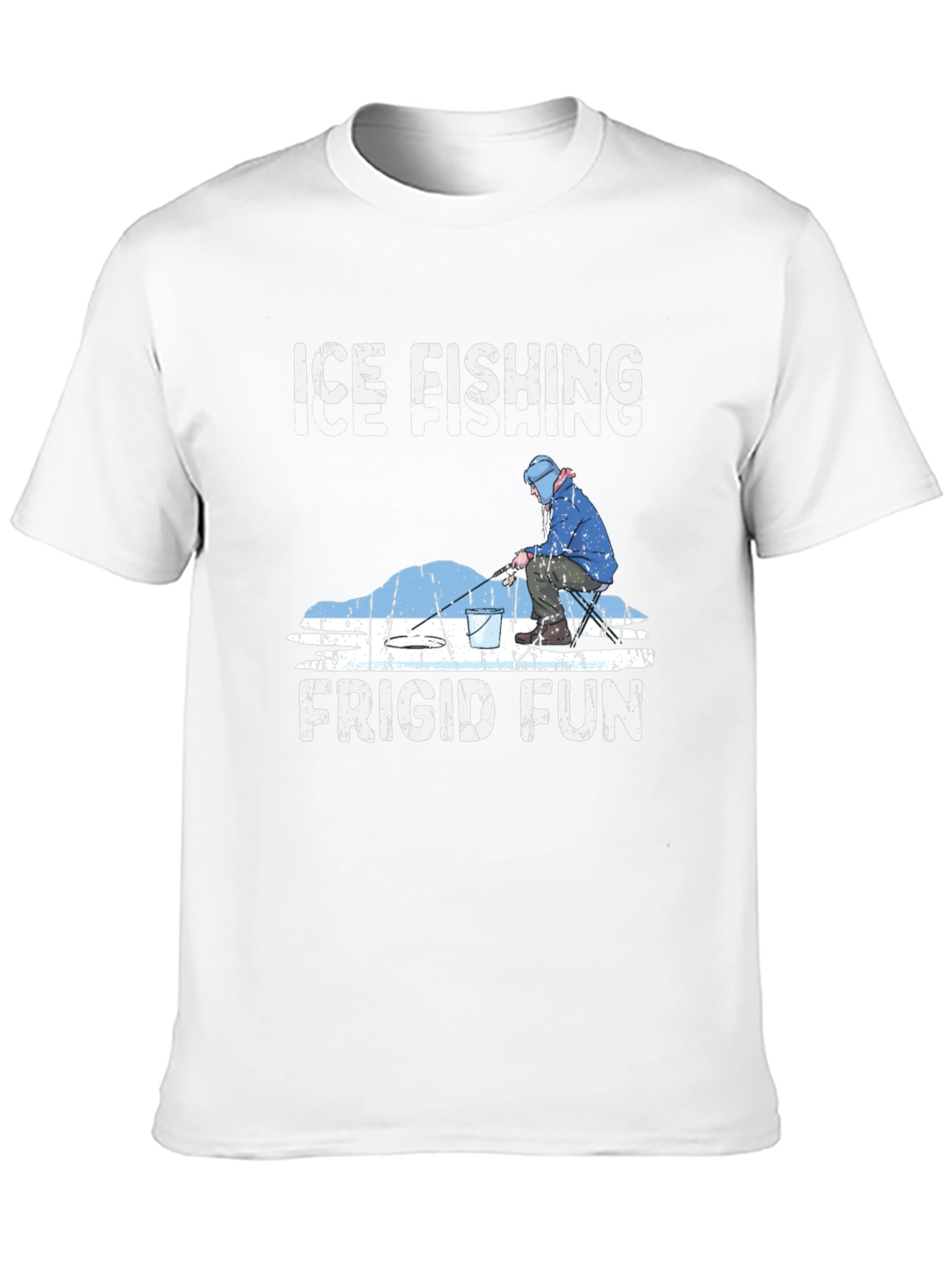 Ice Fishing Frigid Fun Graphic T-Shirt