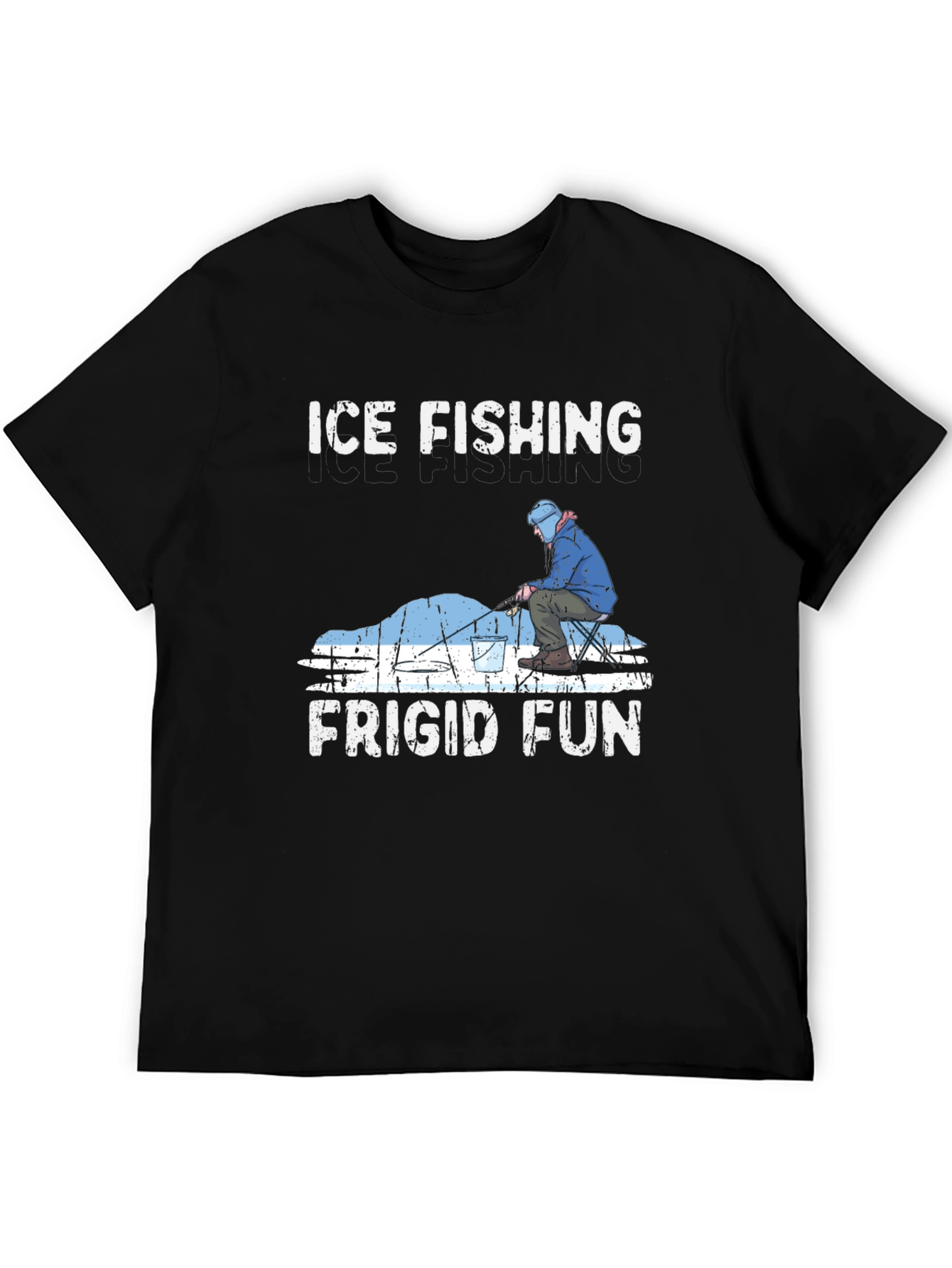 Ice Fishing Frigid Fun Graphic T-Shirt