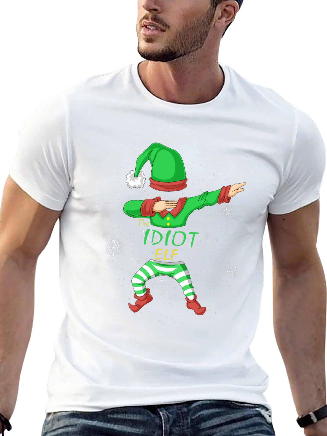 The Idiot Elf Dabbing Christmas T-Shirt