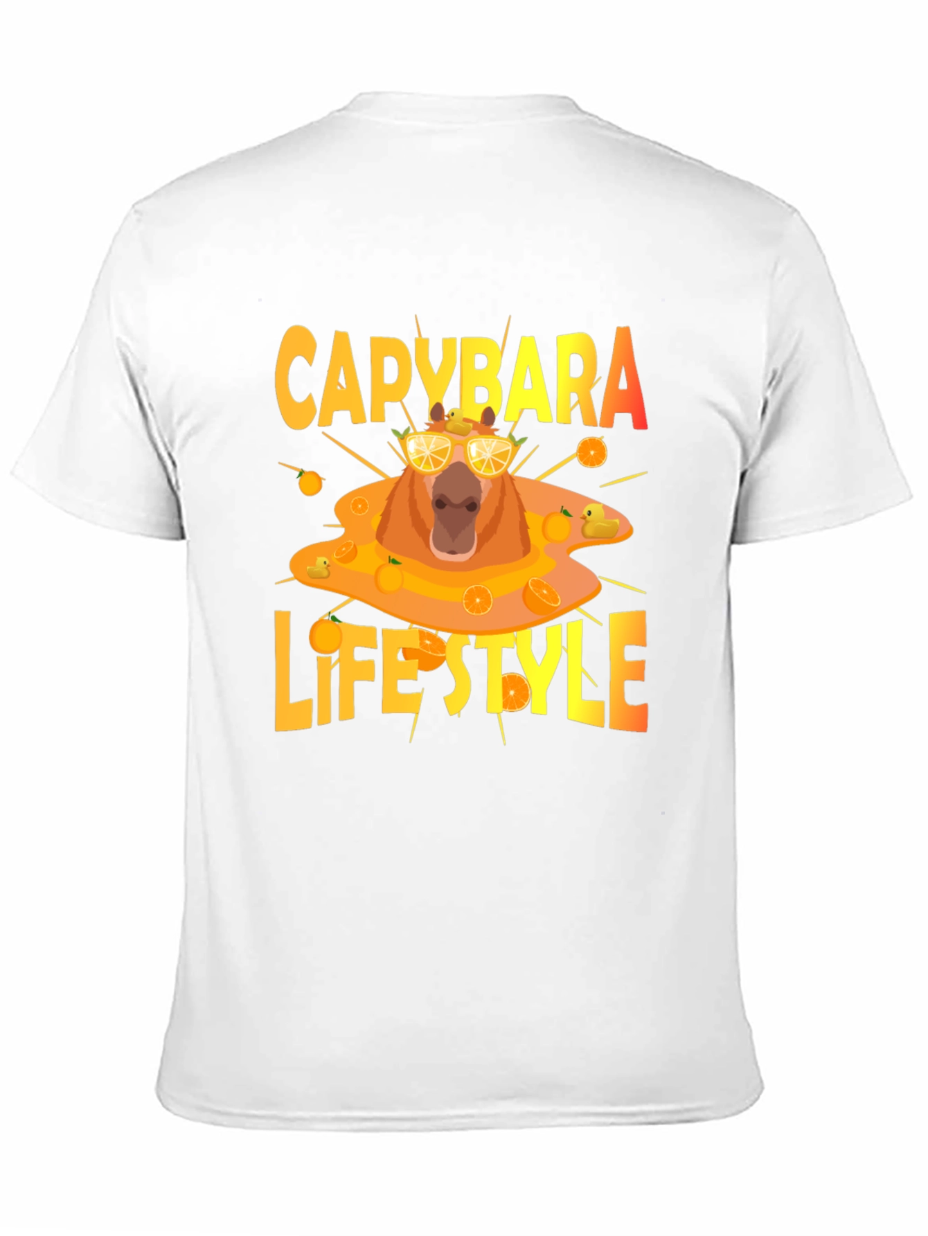 Capybara Lifestyle T-Shirt - Cool Orange Theme