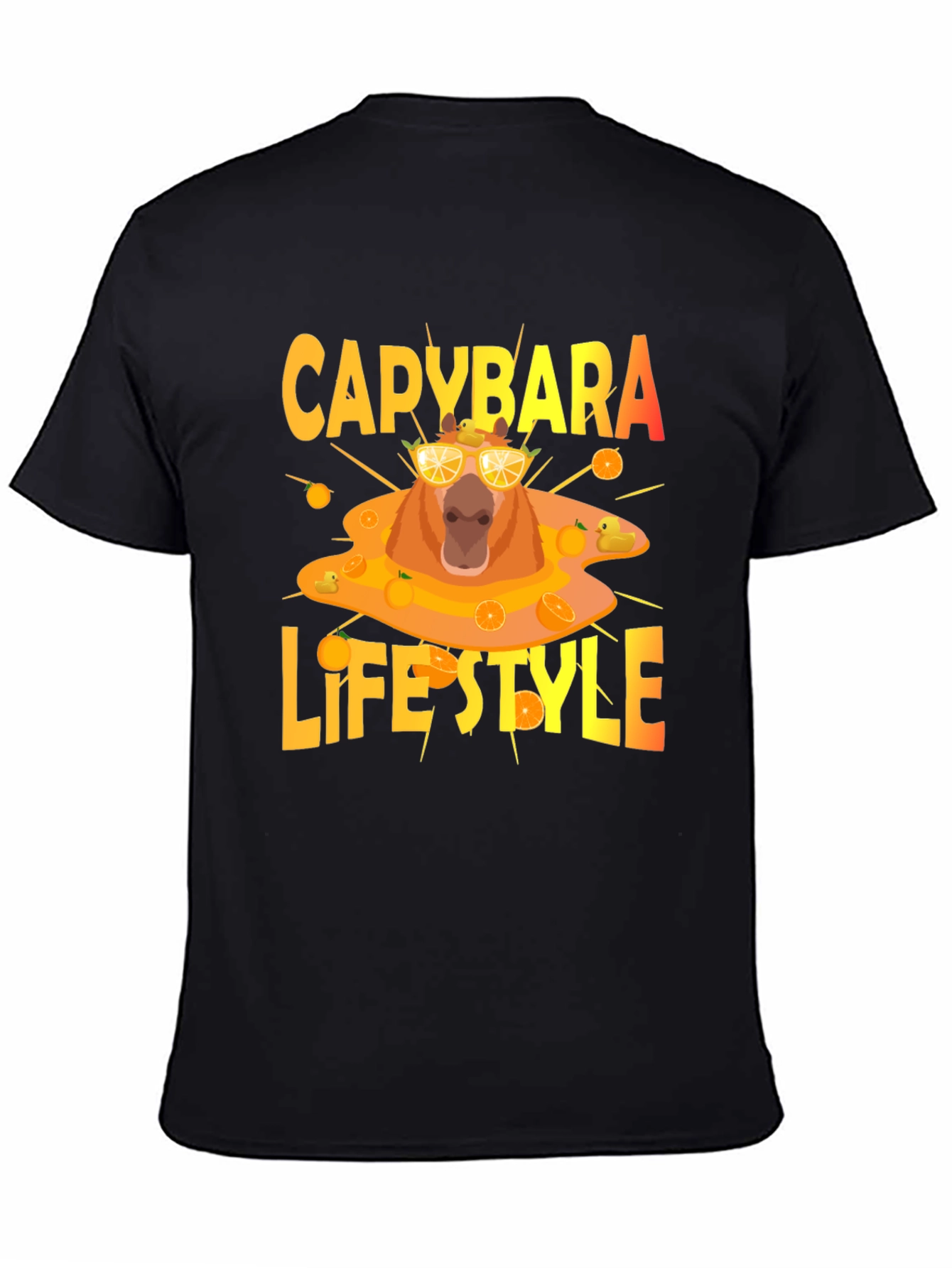 Capybara Lifestyle T-Shirt - Cool Orange Theme
