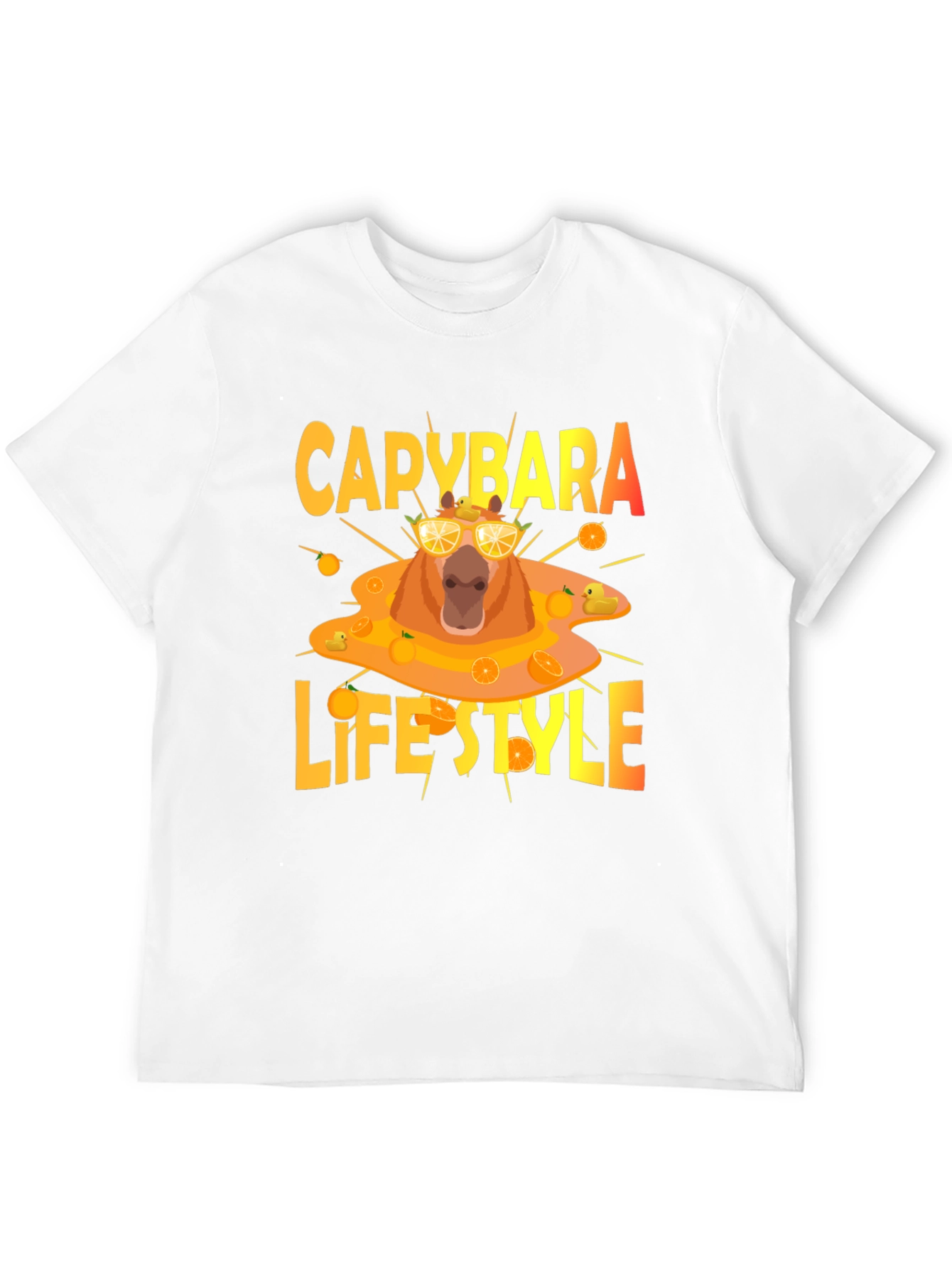 Capybara Lifestyle T-Shirt - Cool Orange Theme