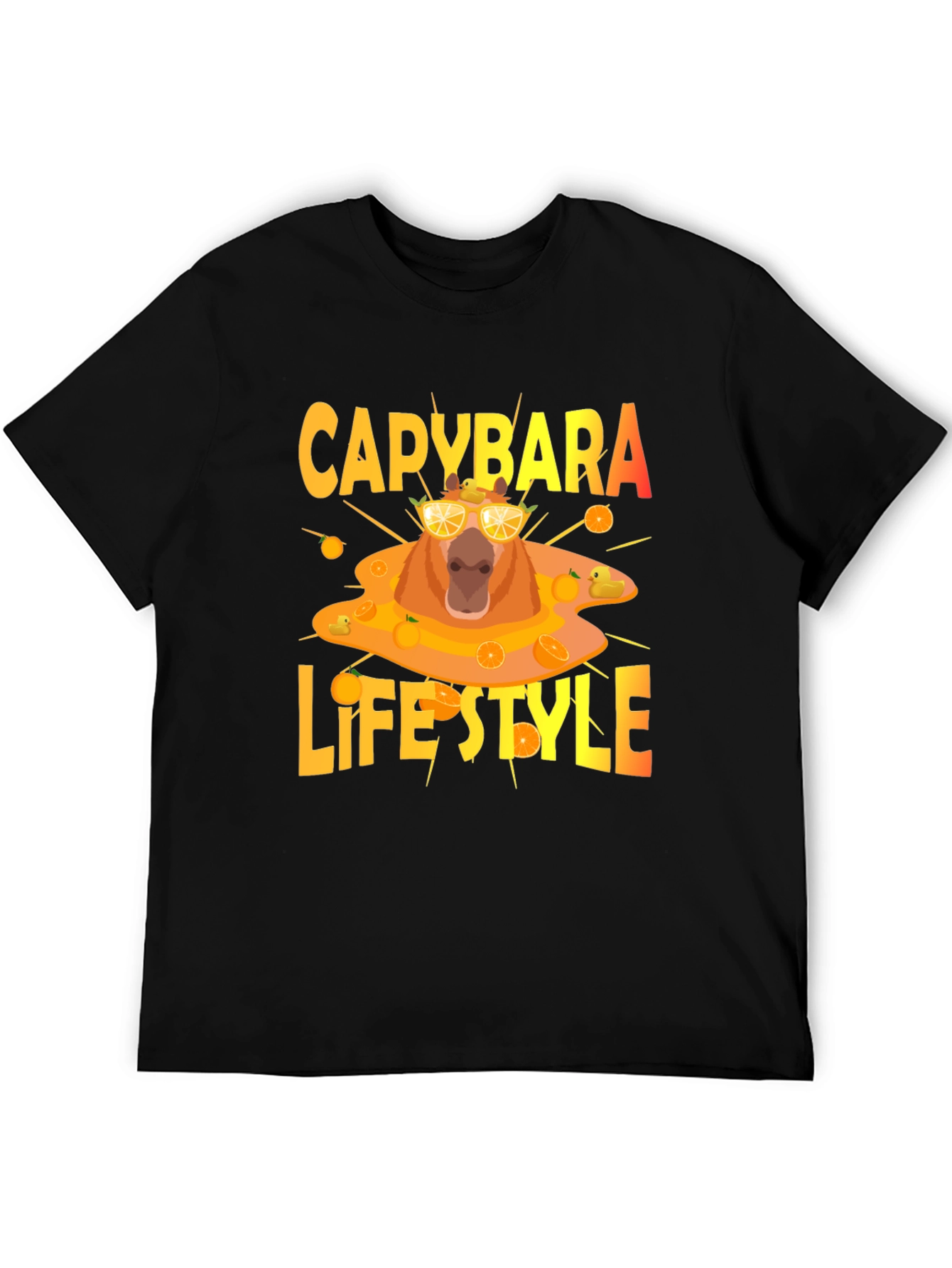 Capybara Lifestyle T-Shirt - Cool Orange Theme