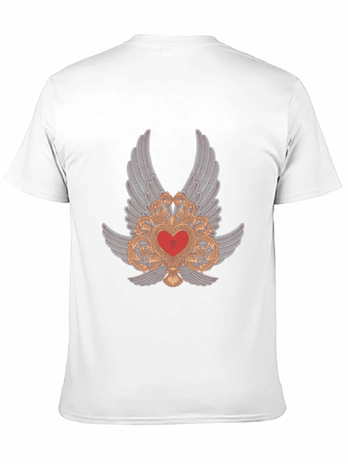 Winged Heart Graphic Black T-Shirt