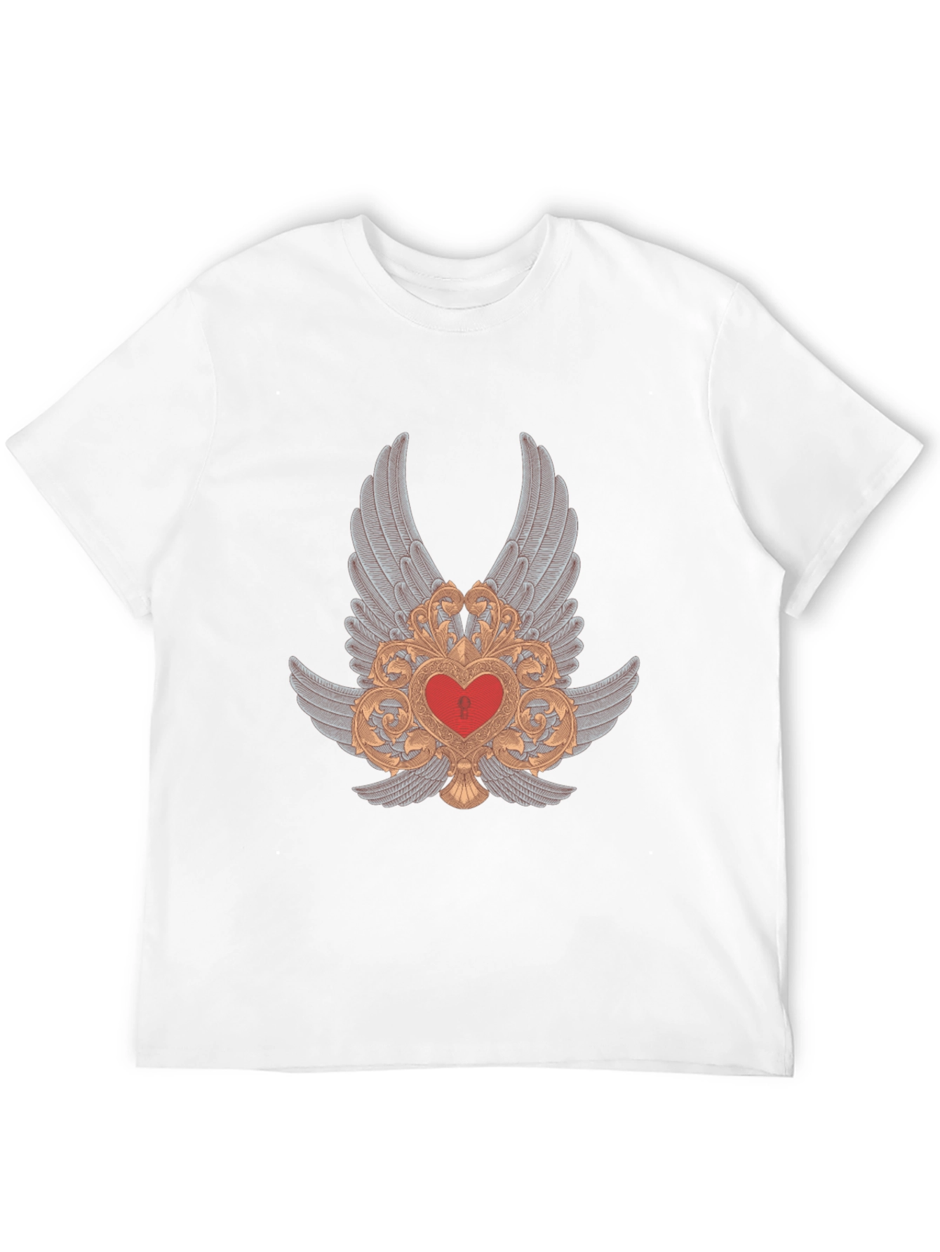 Winged Heart Graphic Black T-Shirt