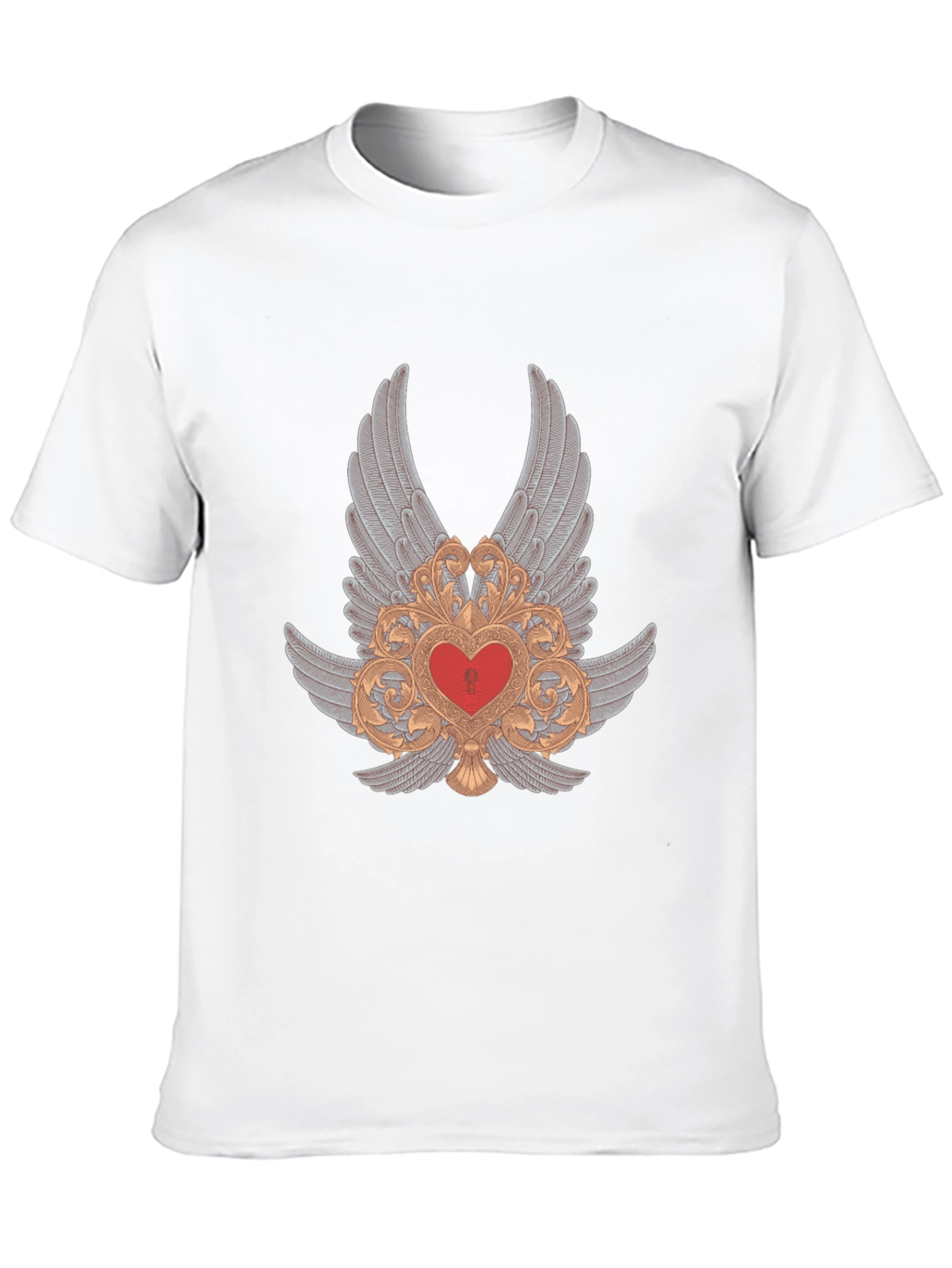 Winged Heart Graphic Black T-Shirt