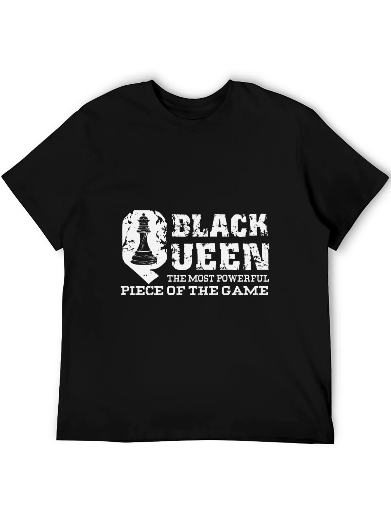 Black Queen Chess Piece Graphic T-Shirt