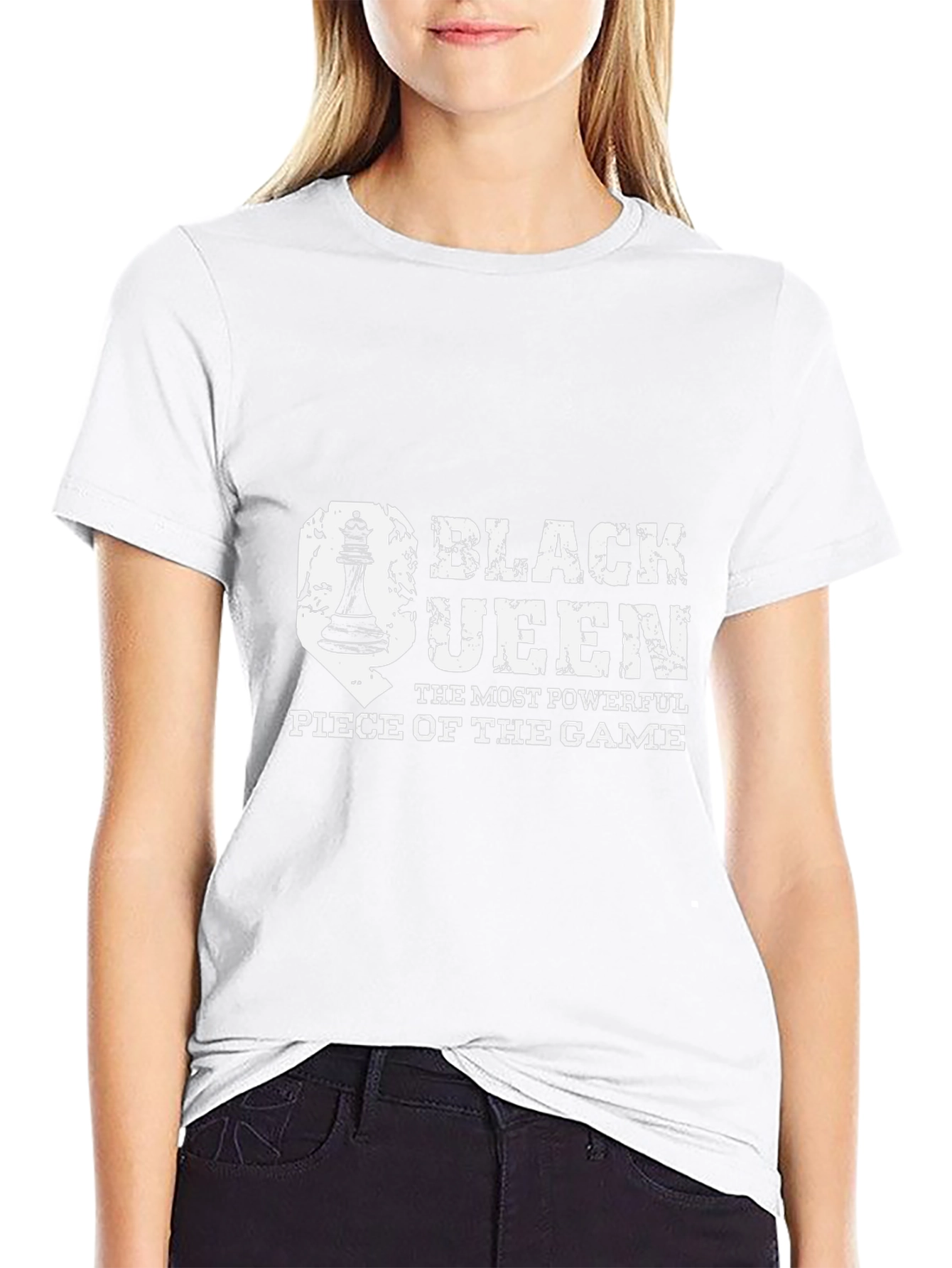 Black Queen Chess Piece Graphic T-Shirt