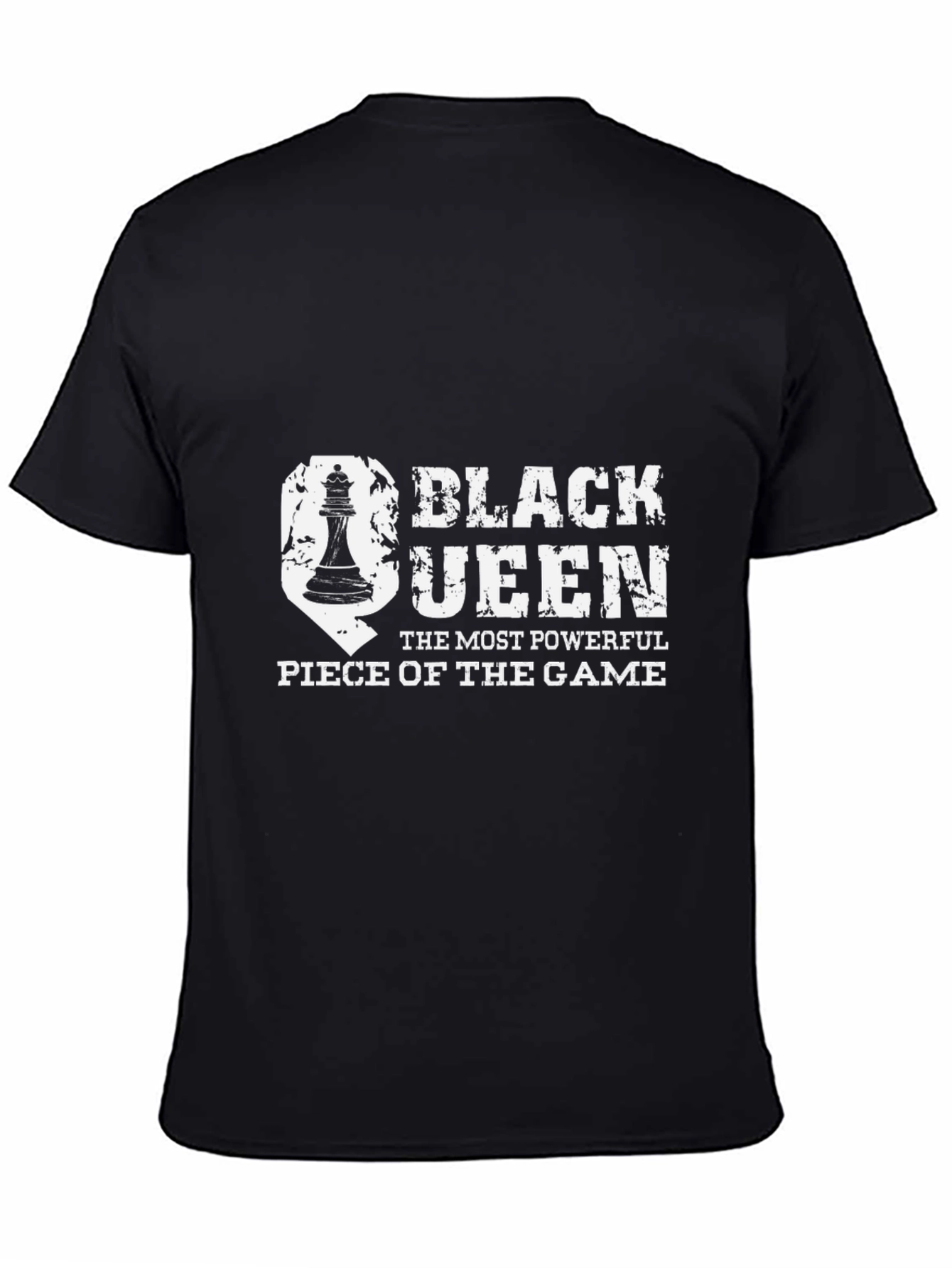 Black Queen Chess Piece Graphic T-Shirt