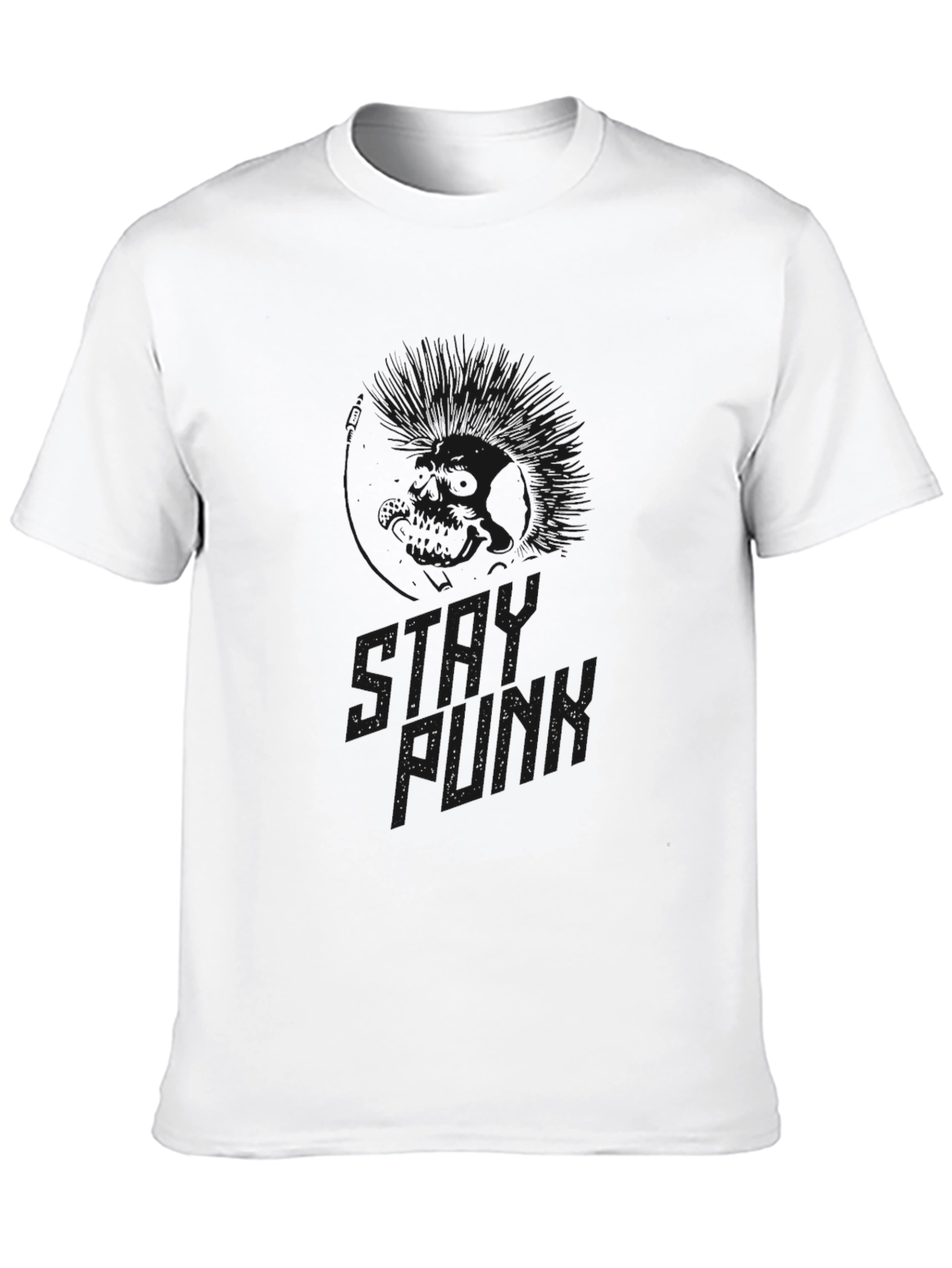Stylish Black Star Punk Graphic Tee