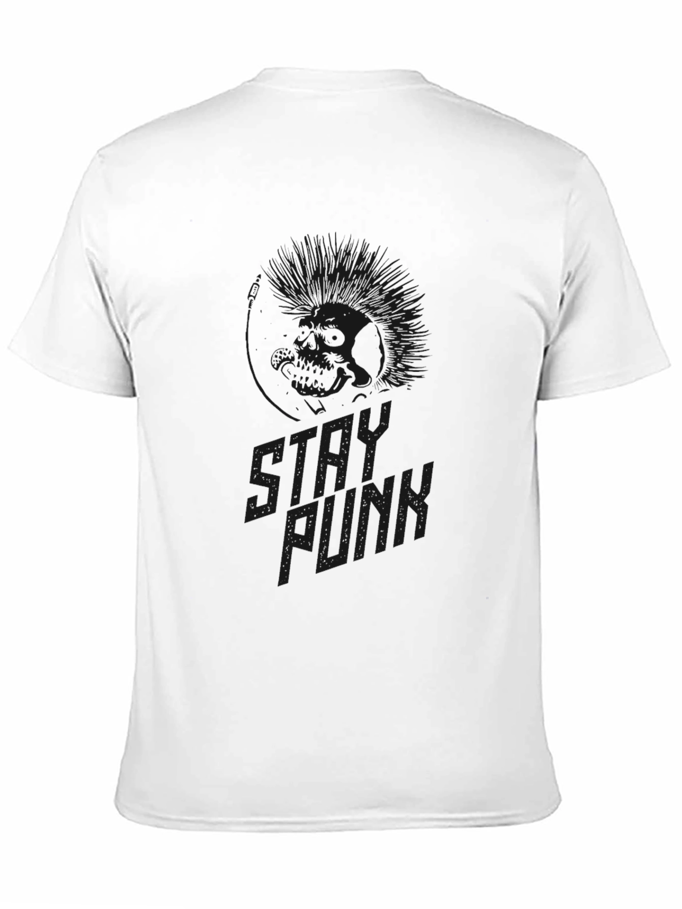 Stylish Black Star Punk Graphic Tee