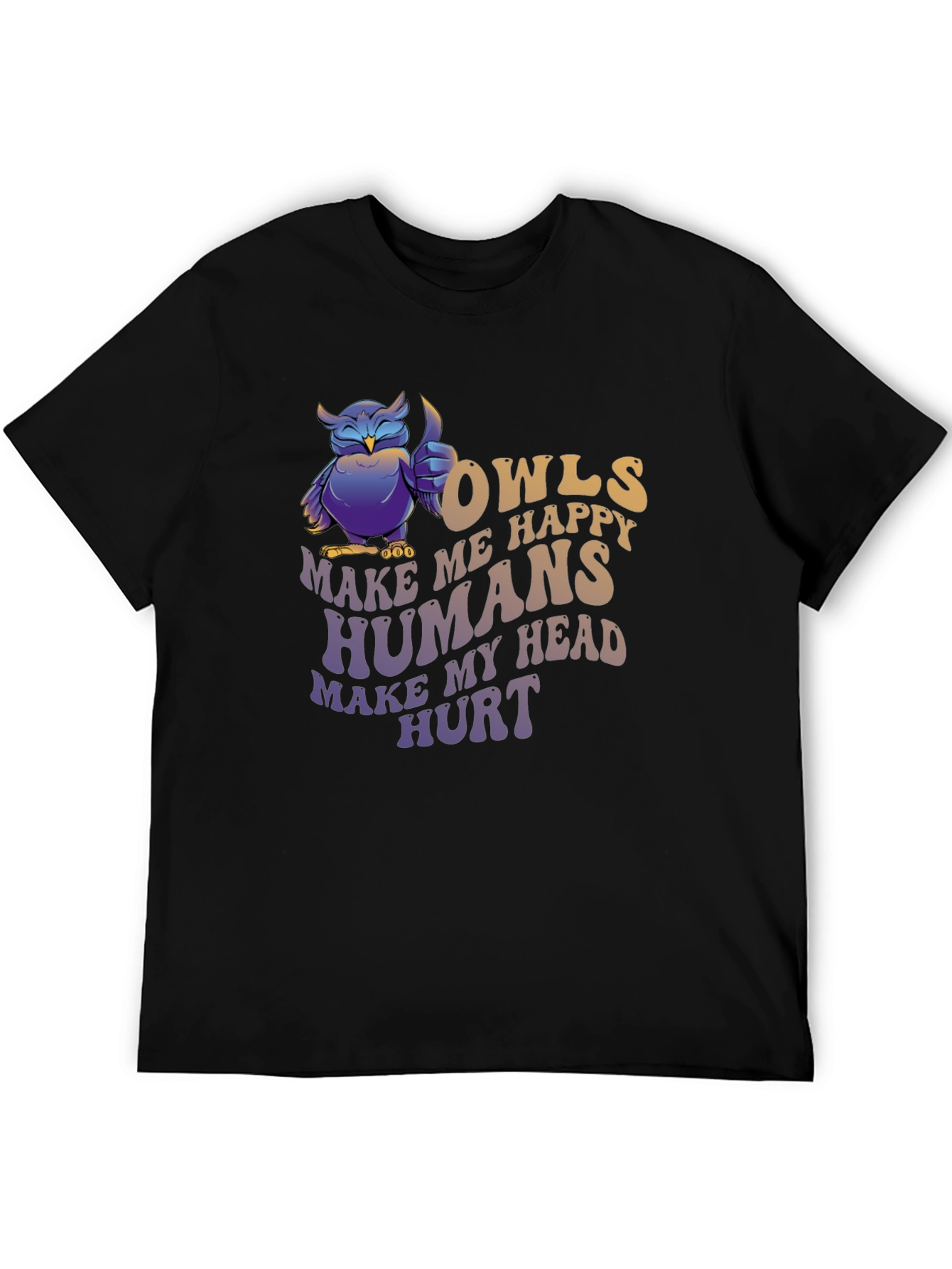 Owls Make Me Happy T-Shirt