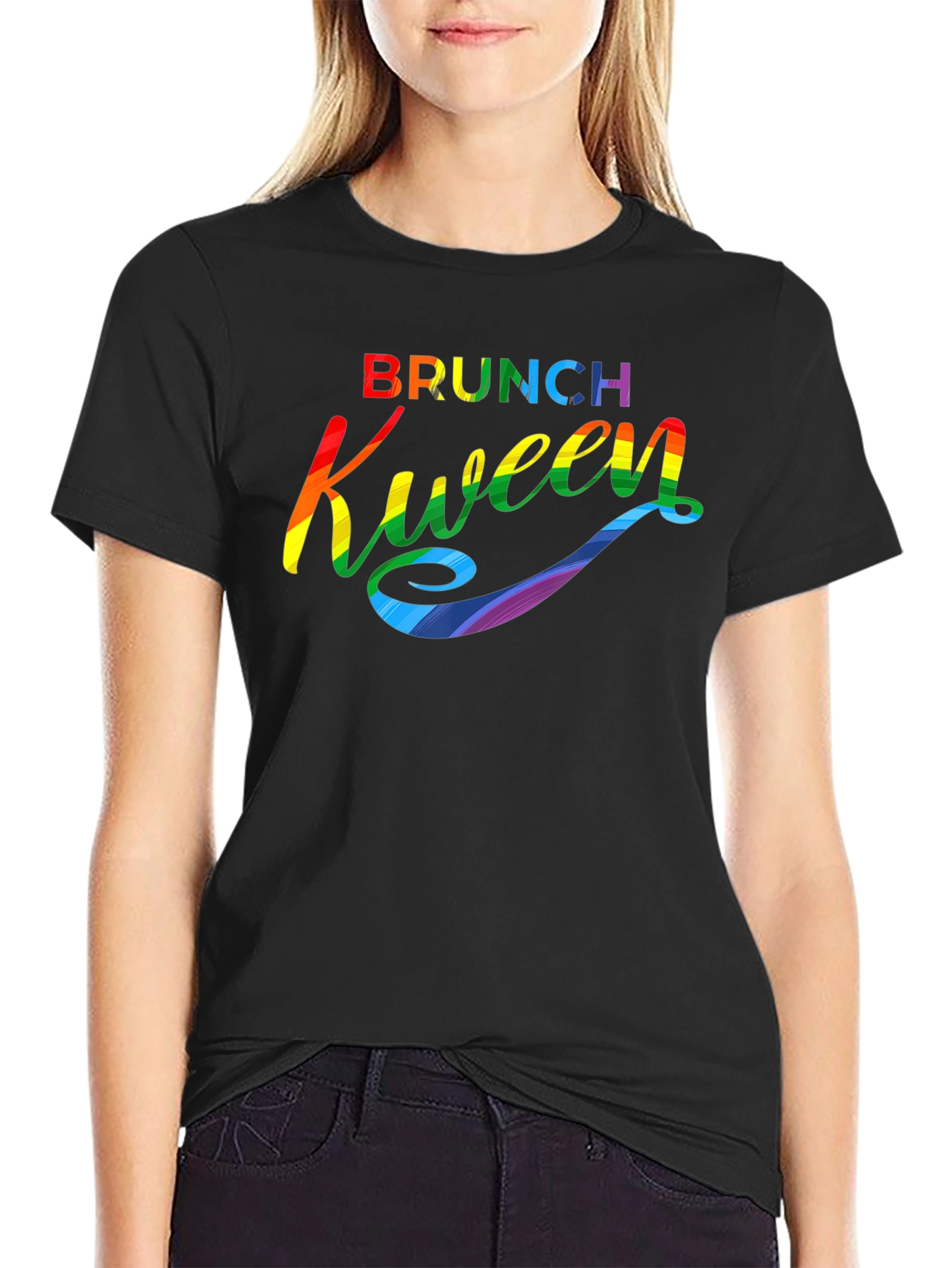 Brunch Kween Pride T-Shirt - Rainbow Graphic Tee