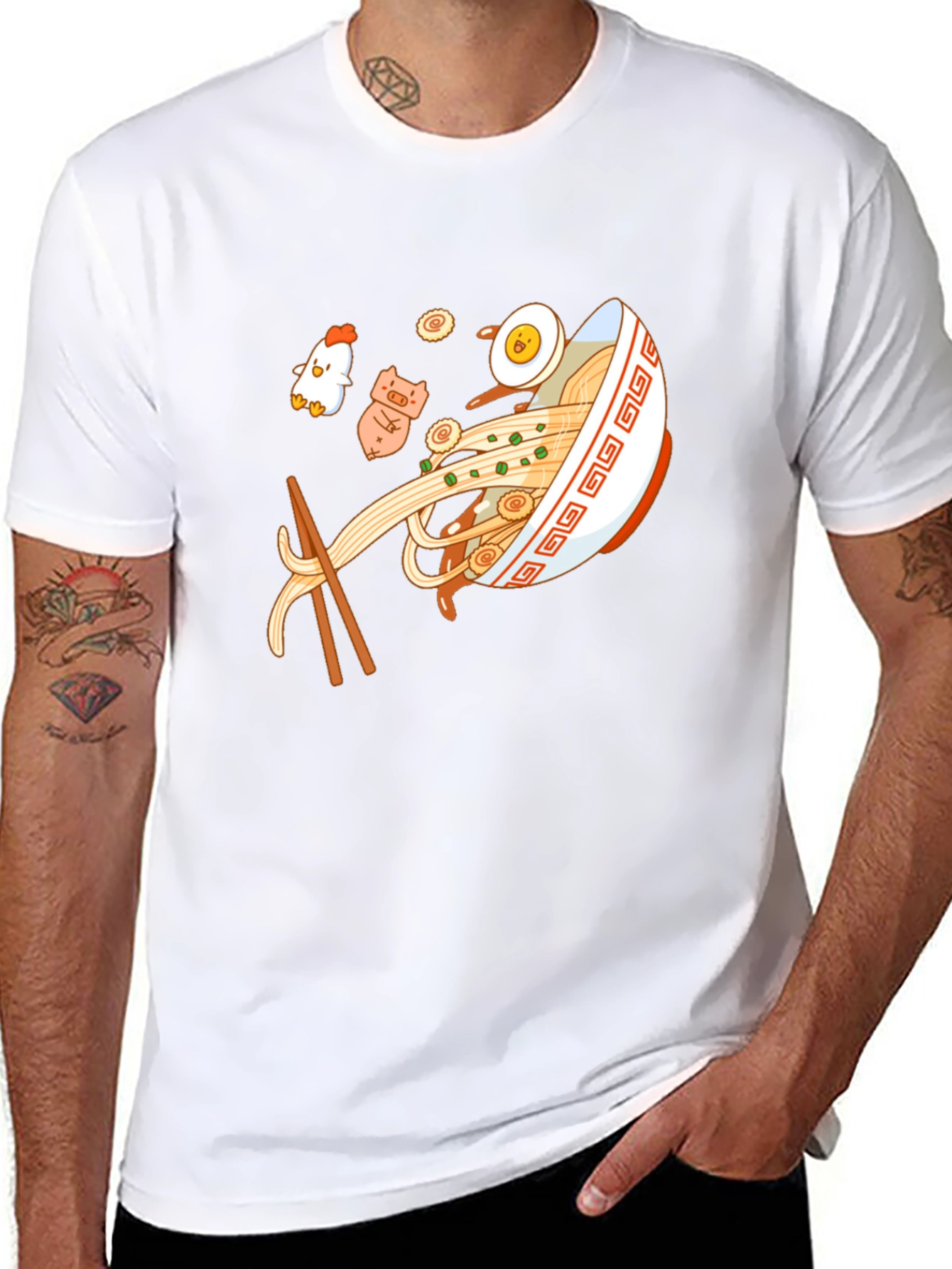 Ramen Bowl Graphic Black T-Shirt