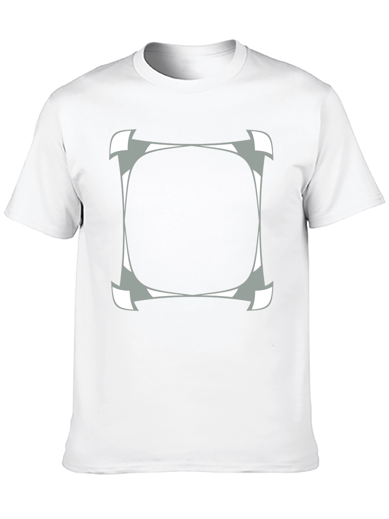 Abstract Square Graphic Print Black T-Shirt