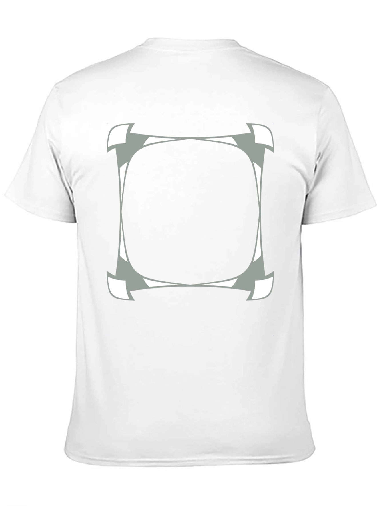 Abstract Square Graphic Print Black T-Shirt
