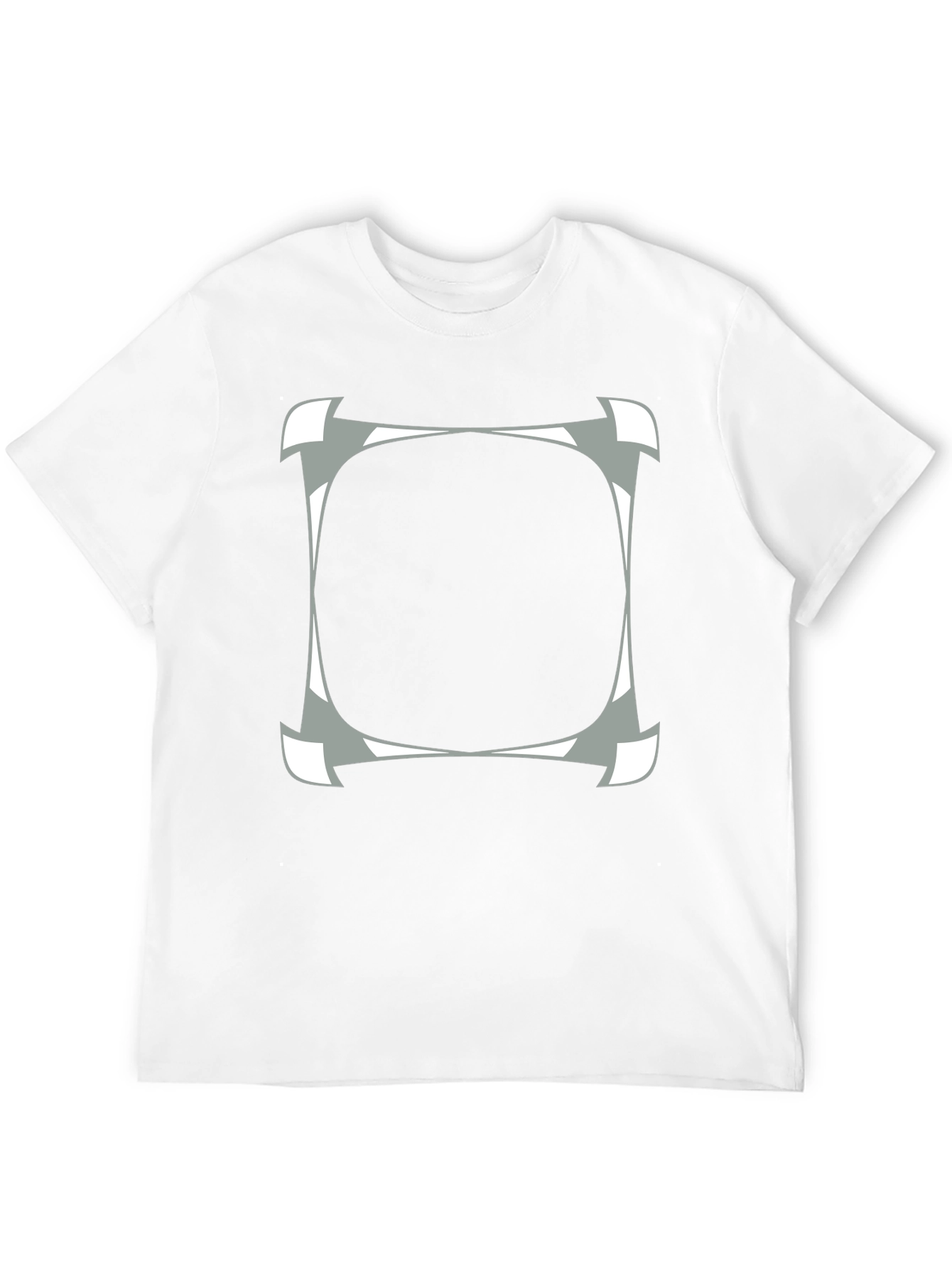 Abstract Square Graphic Print Black T-Shirt