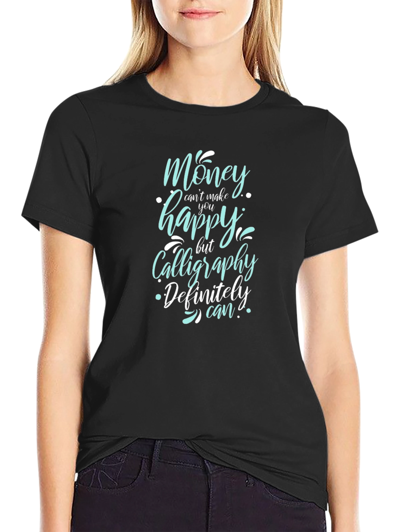 Calligraphy Can Tee - Funny Graphic Print Shirt