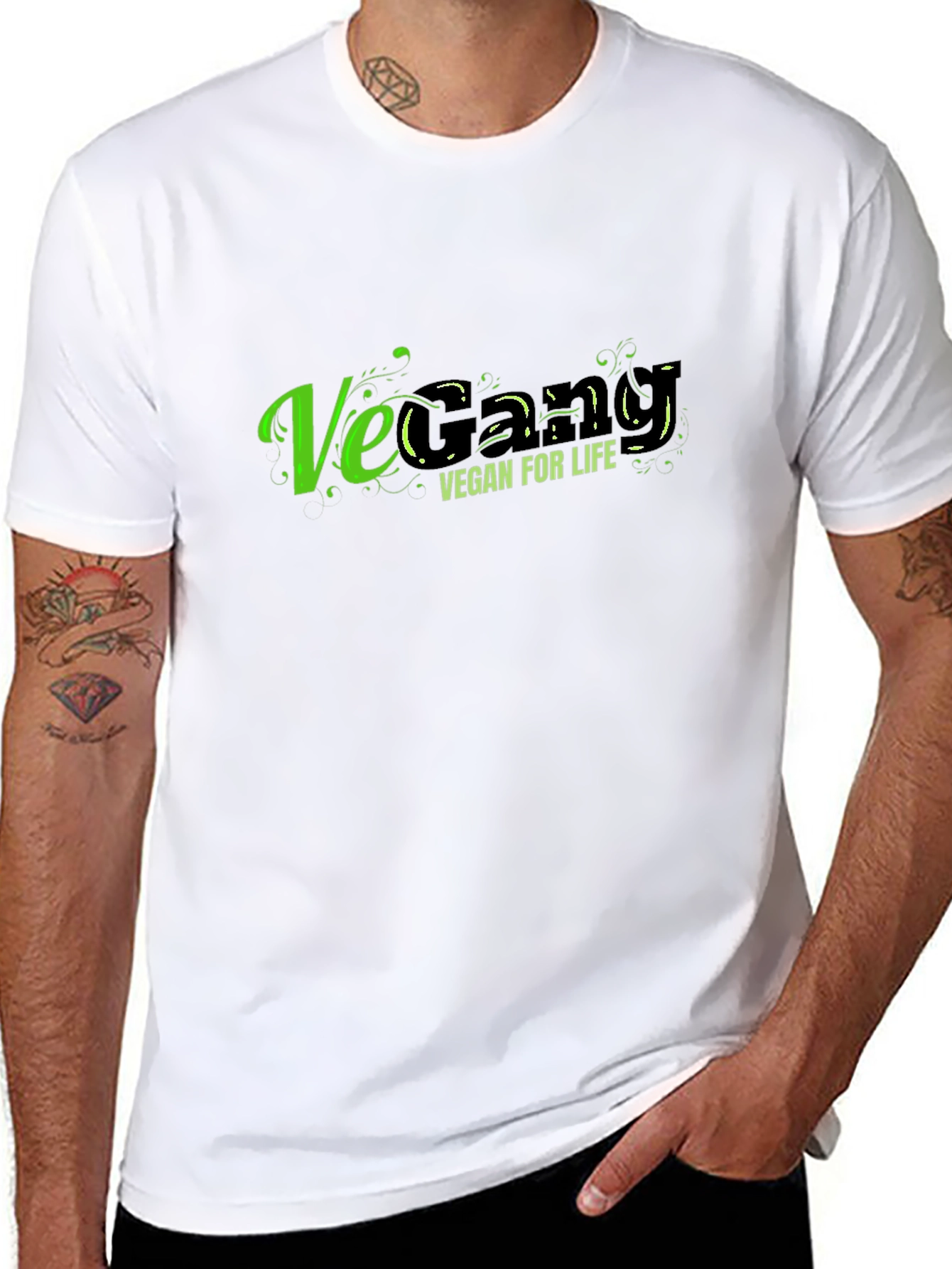 Vegan for Life Black T-Shirt