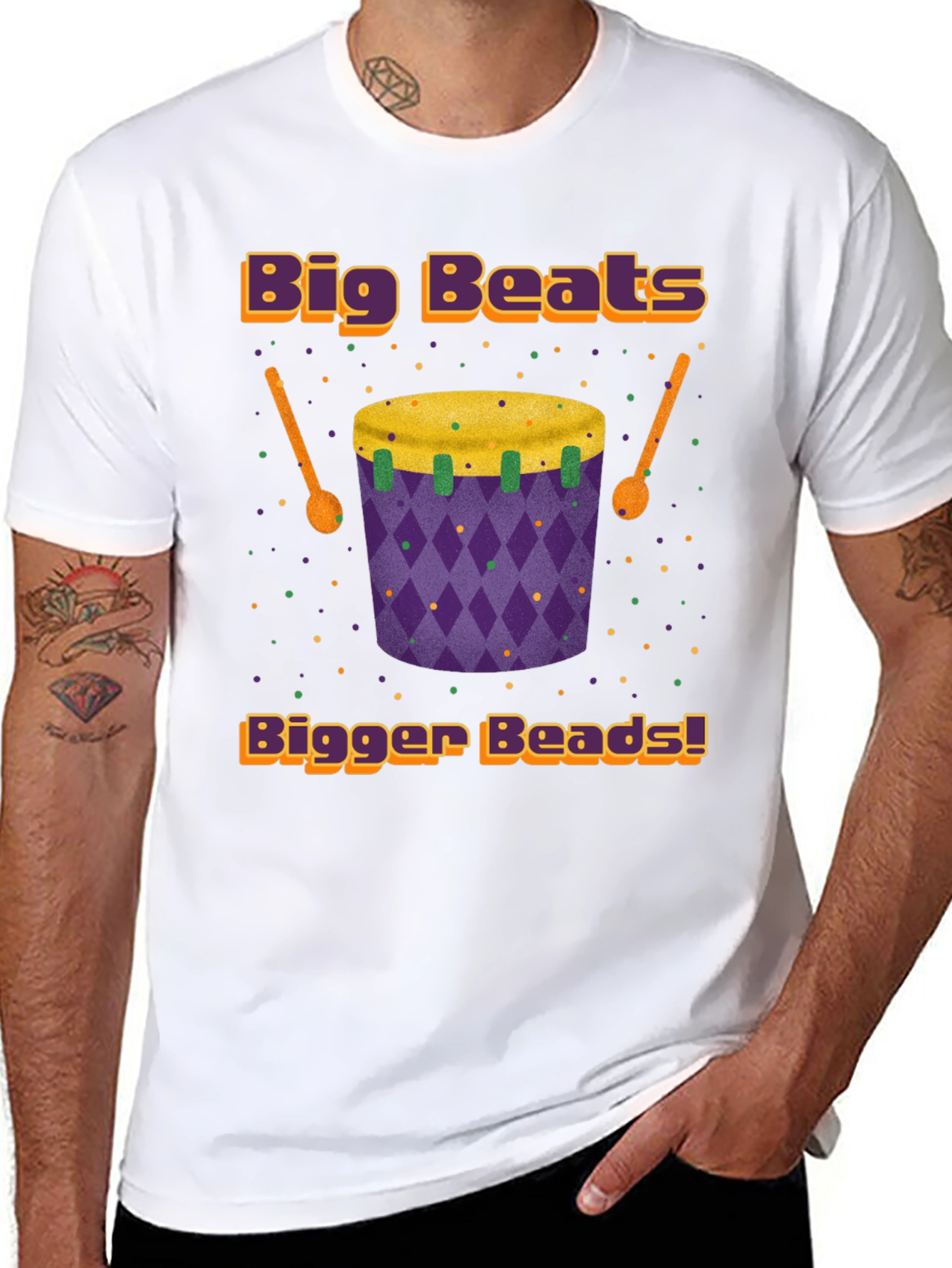 Big Beats Bigger Beads Graphic T-Shirt