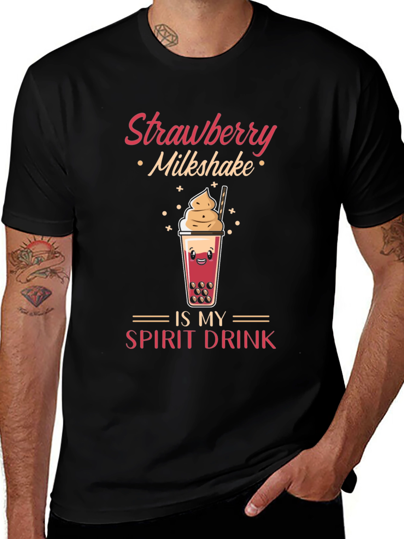 Strawberry Milkshake Spirit Drink T-Shirt