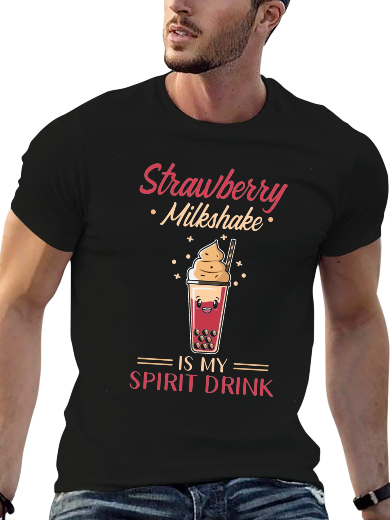 Strawberry Milkshake Spirit Drink T-Shirt