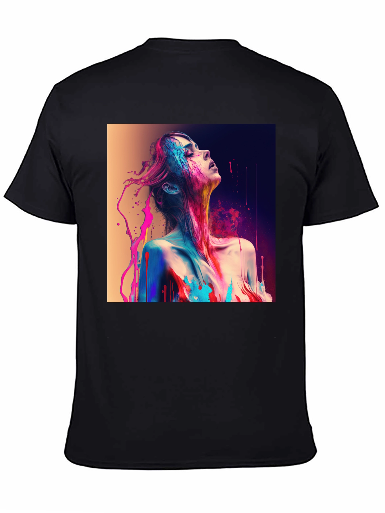 Artistic Paint Splatter Graphic T-Shirt