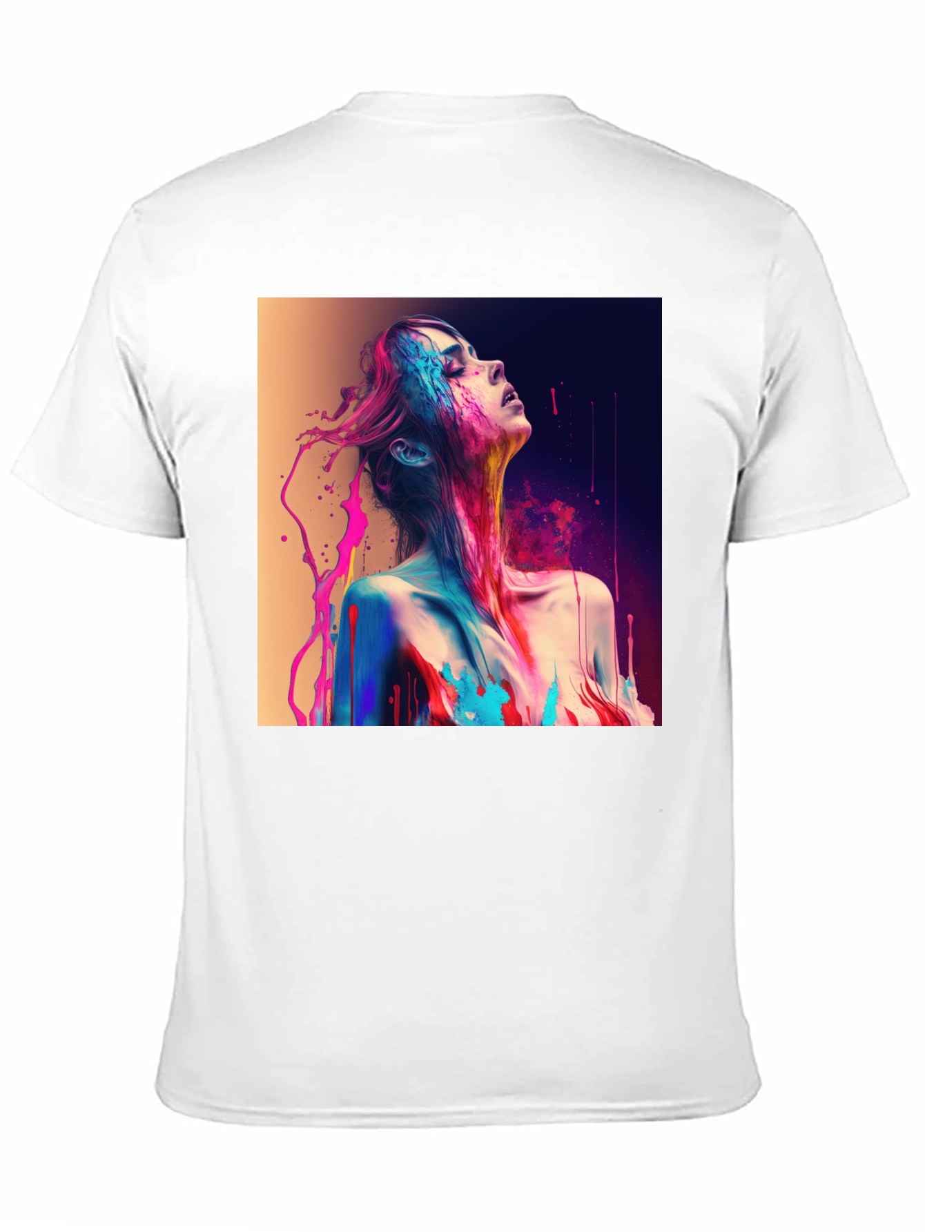 Artistic Paint Splatter Graphic T-Shirt