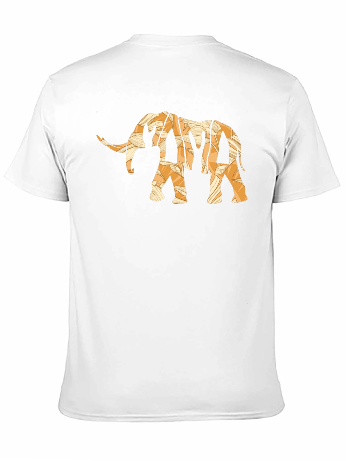 Elephant Print T-Shirt - Casual Black Tee
